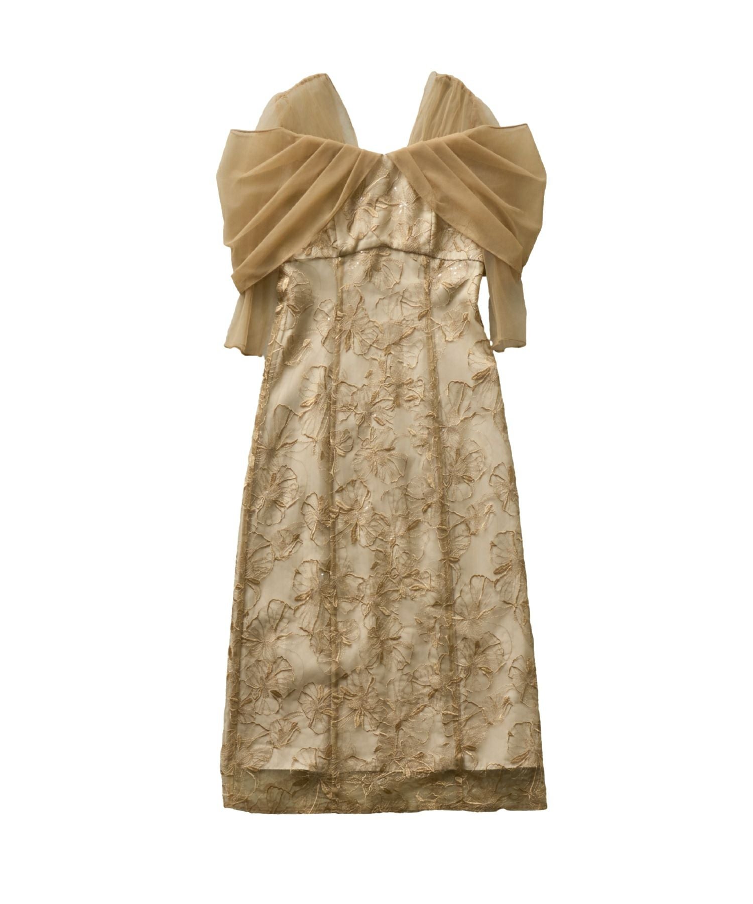 tulle drape spangle dress | ANDRESD