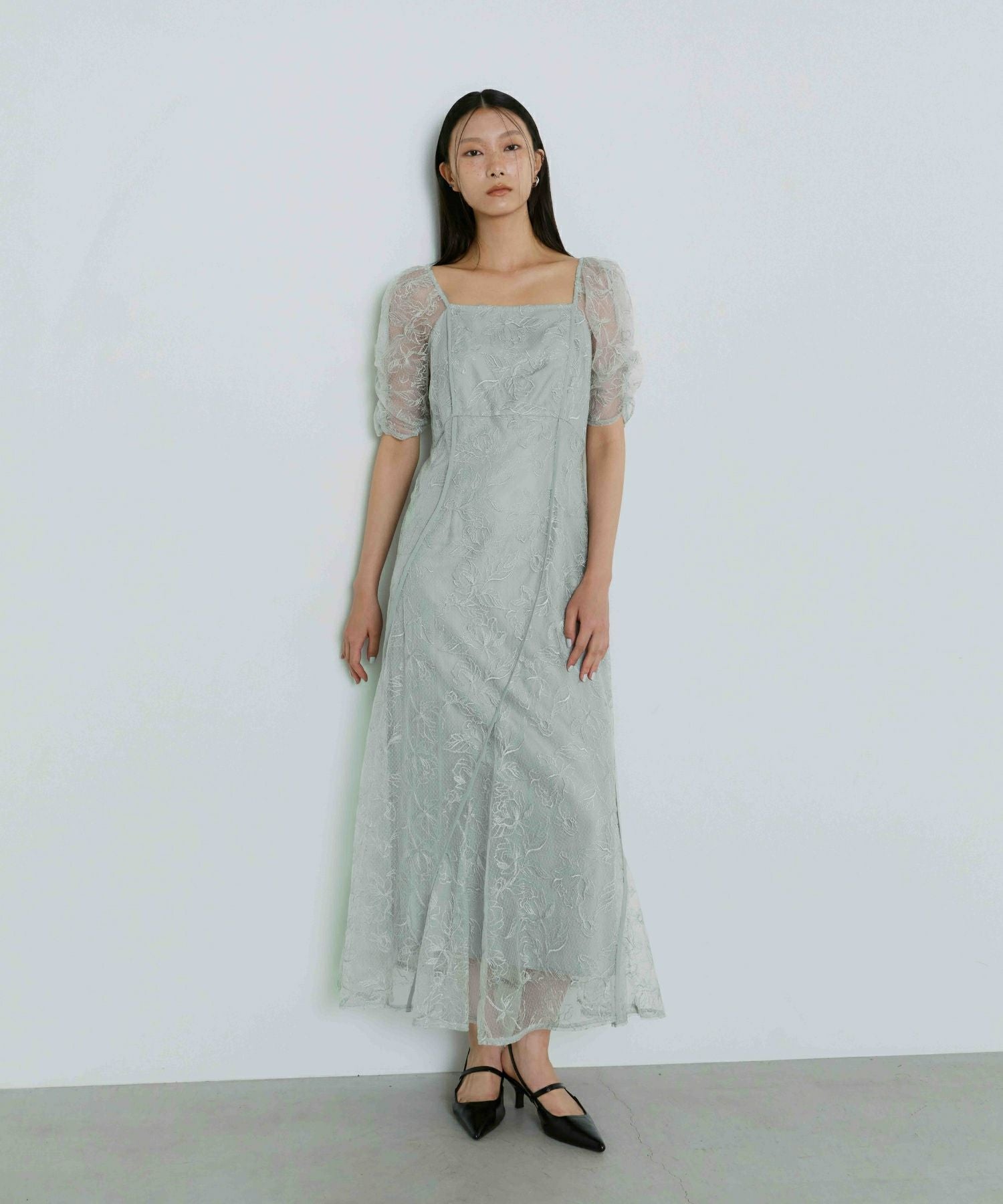 wave piping frare dress | ANDRESD