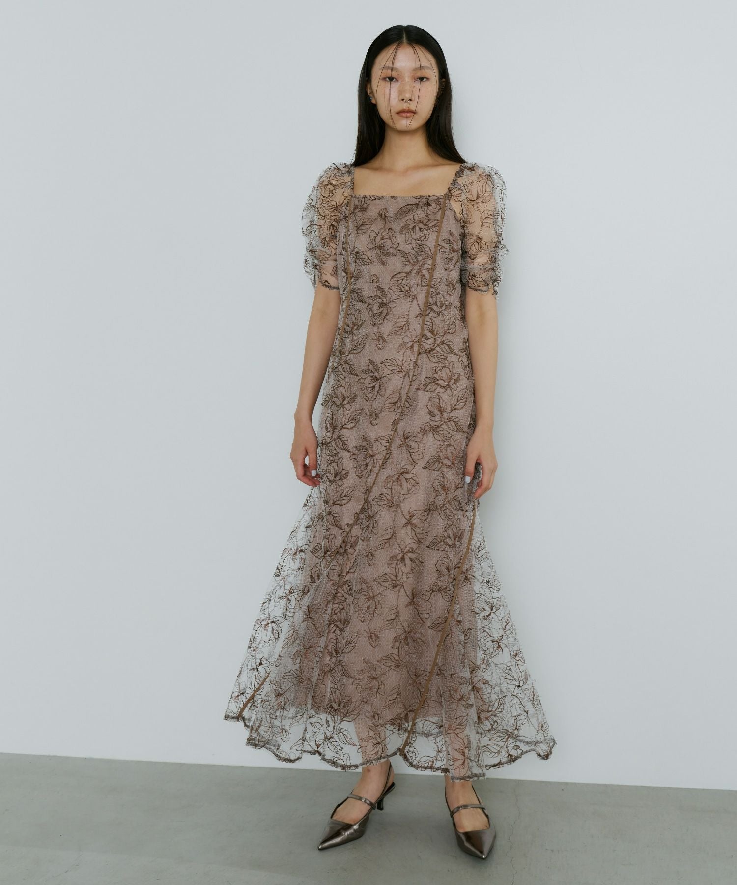 wave piping frare dress | ANDRESD