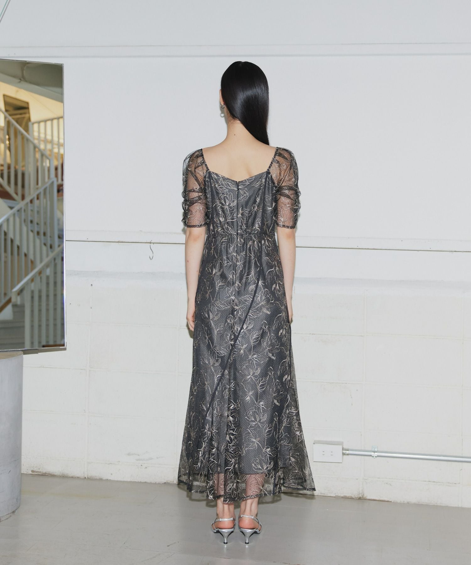 wave piping frare dress | ANDRESD