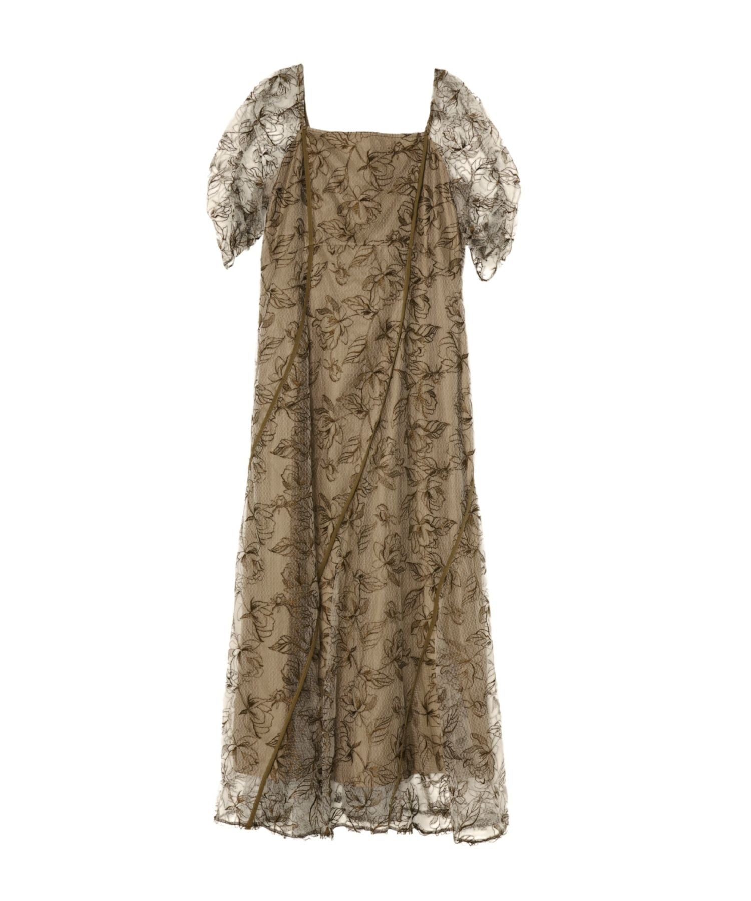 wave piping frare dress | ANDRESD