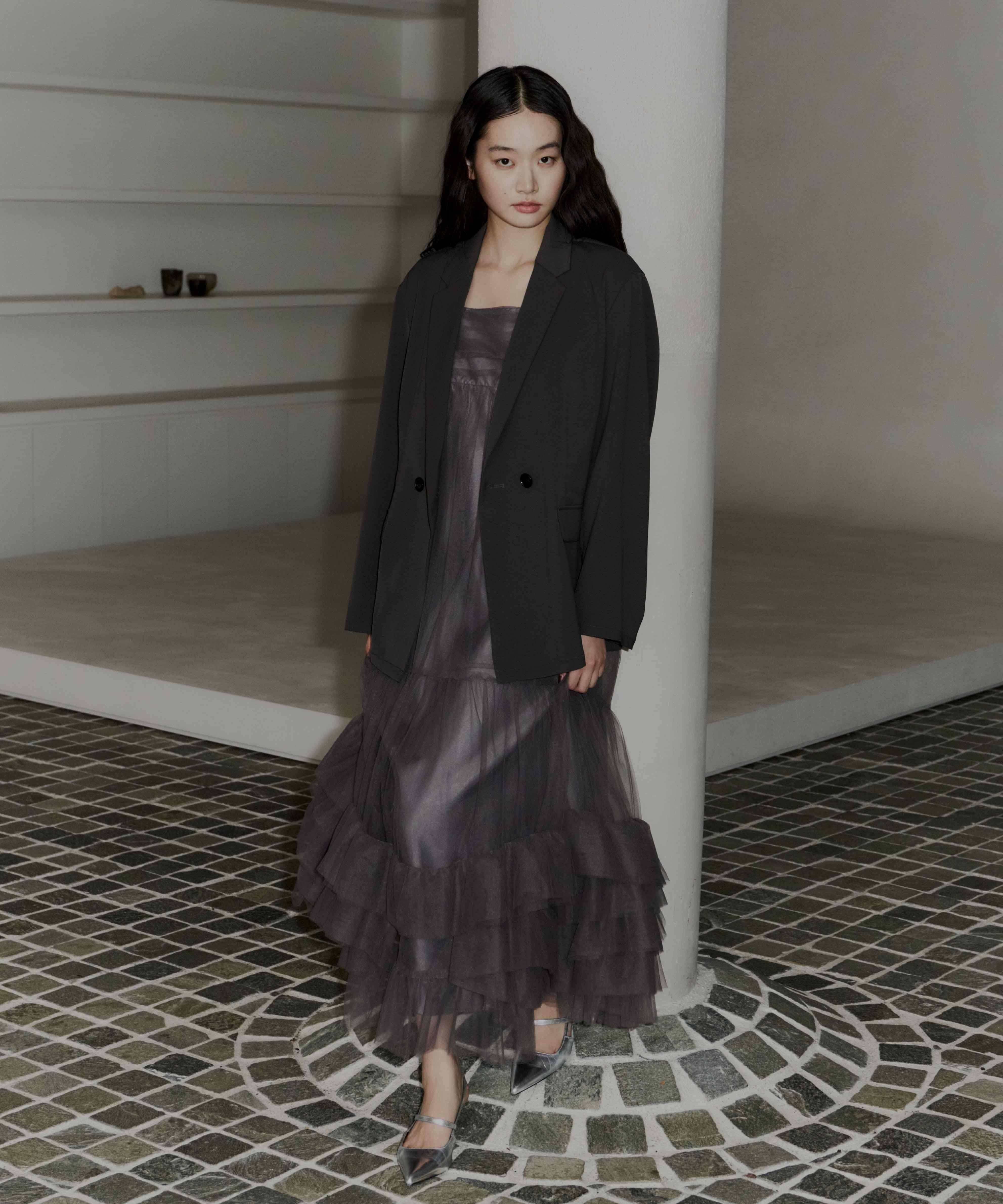volume tulle jacket set dress | ANDRESD