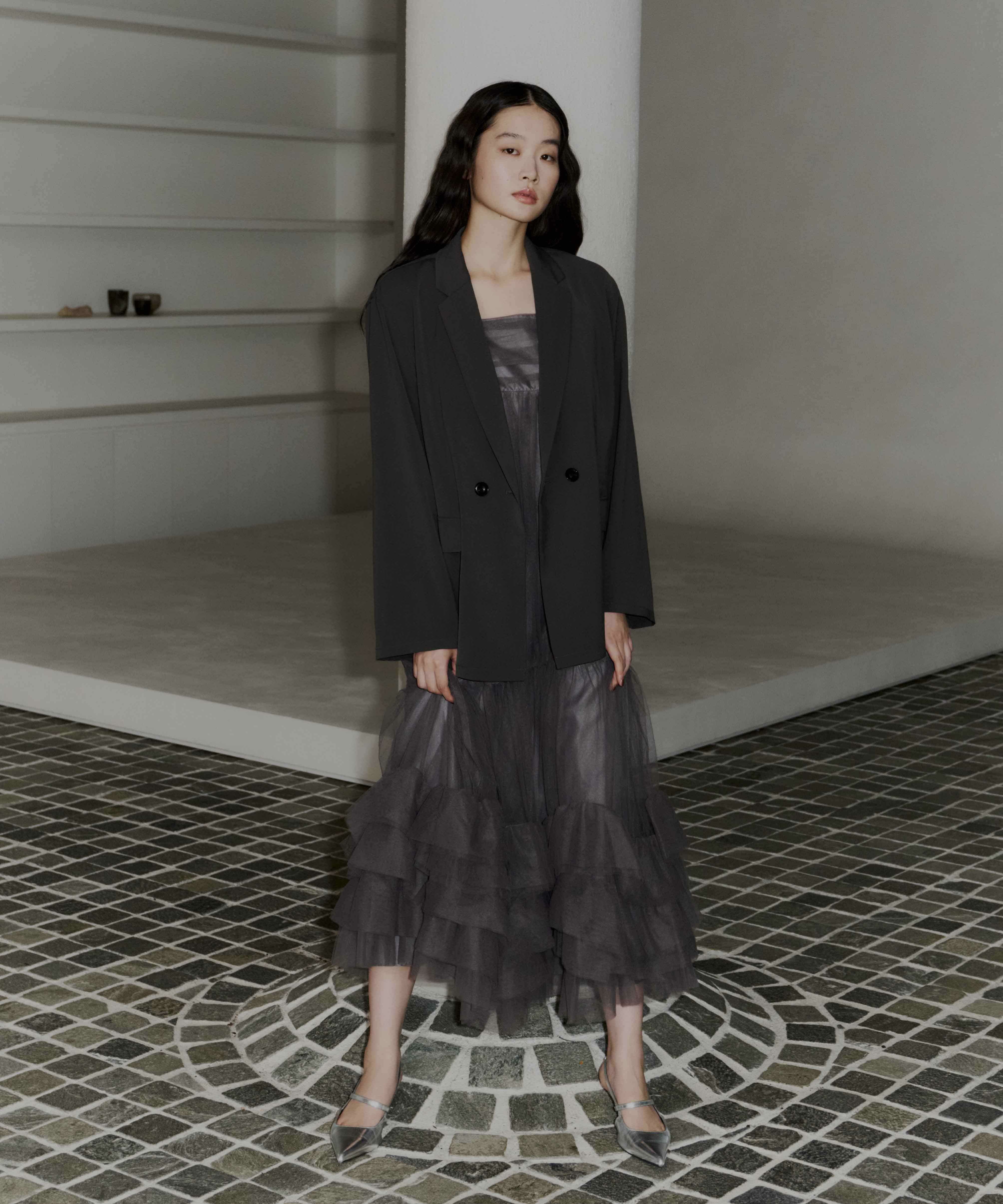volume tulle jacket set dress | ANDRESD