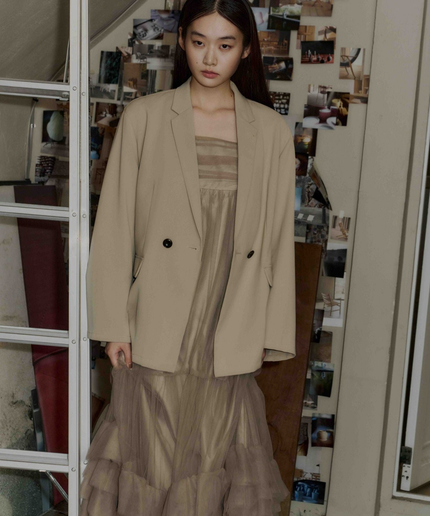 volume tulle jacket set dress | ANDRESD