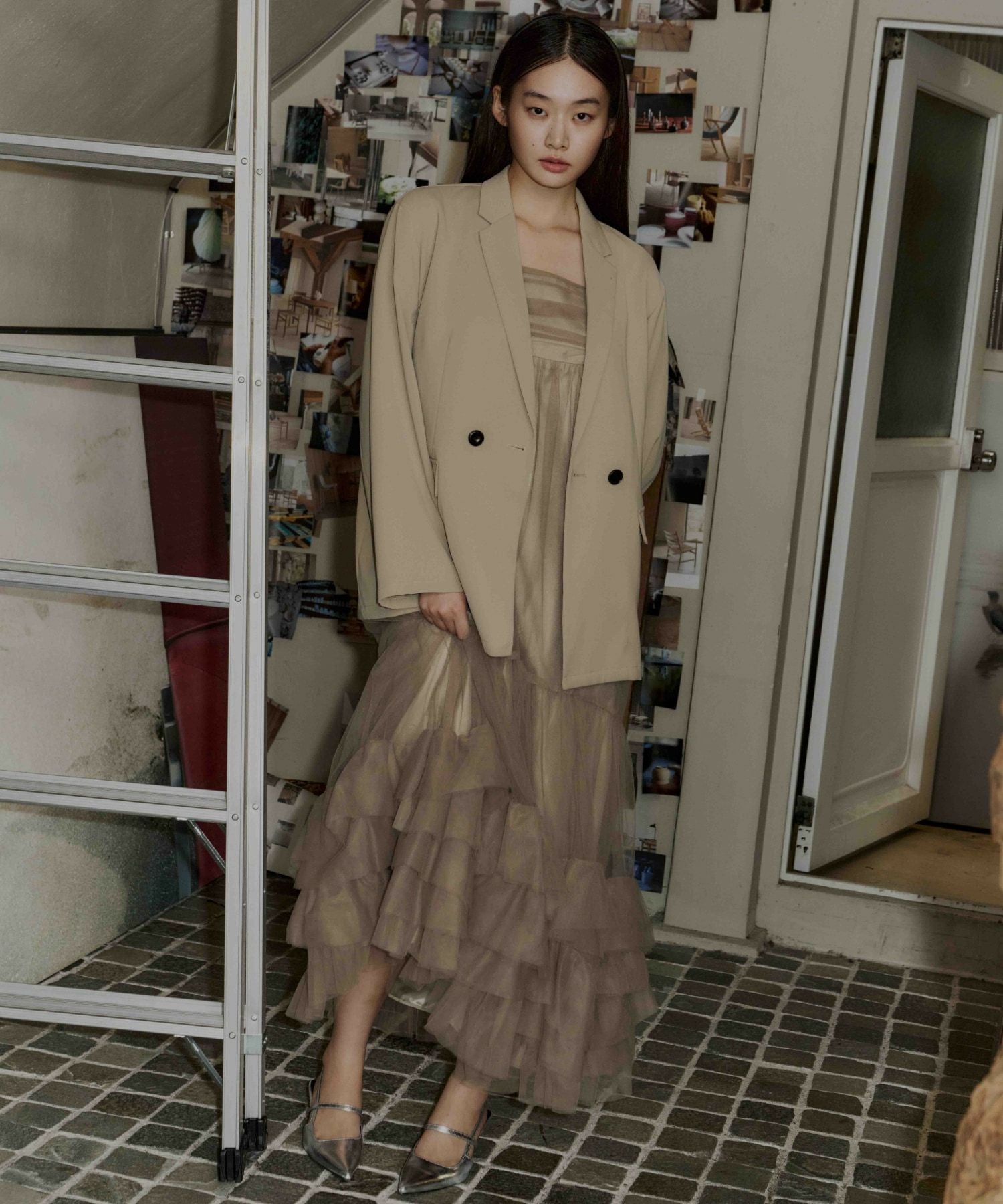 volume tulle jacket set dress | ANDRESD