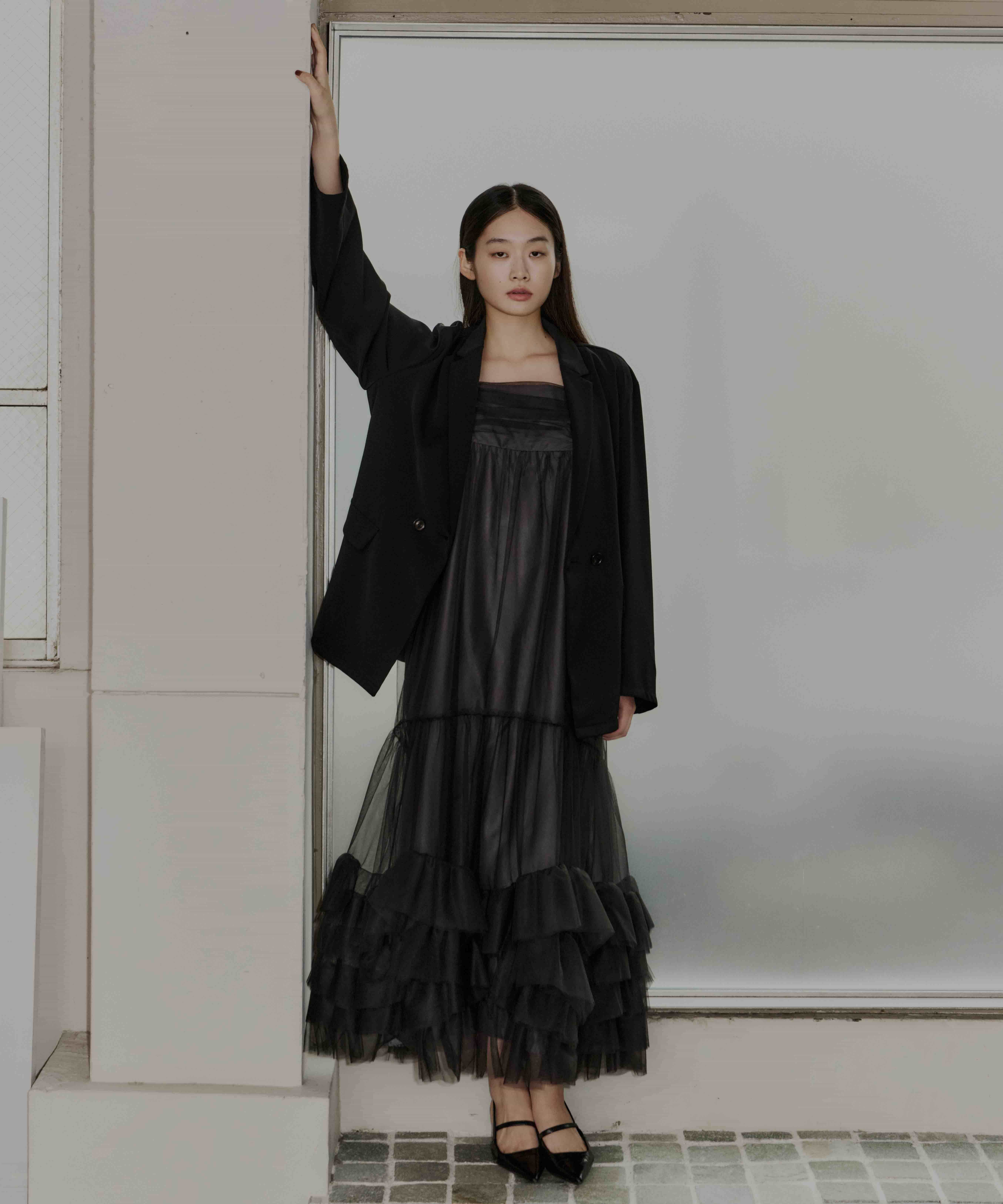 volume tulle jacket set dress | ANDRESD