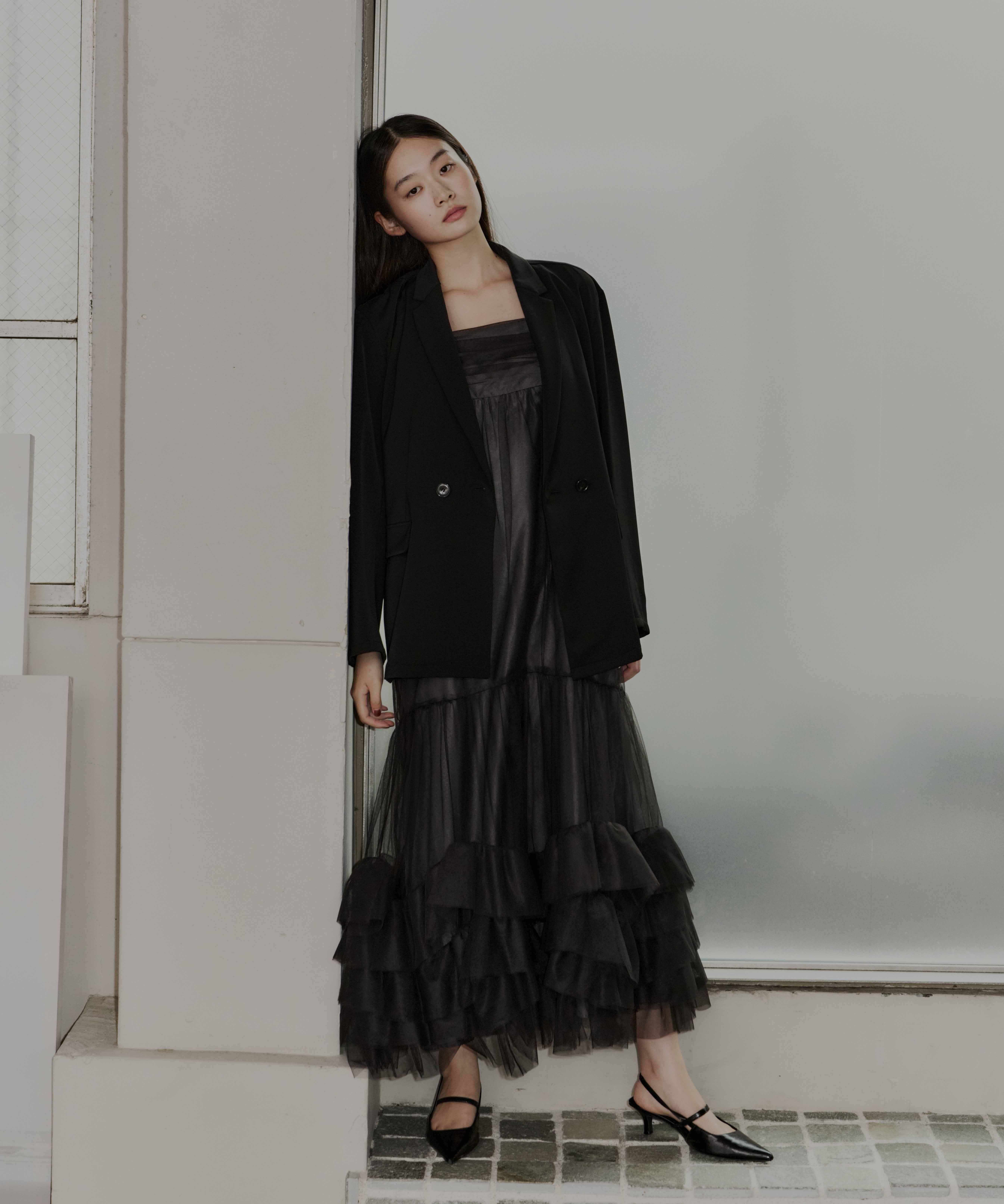 volume tulle jacket set dress | ANDRESD