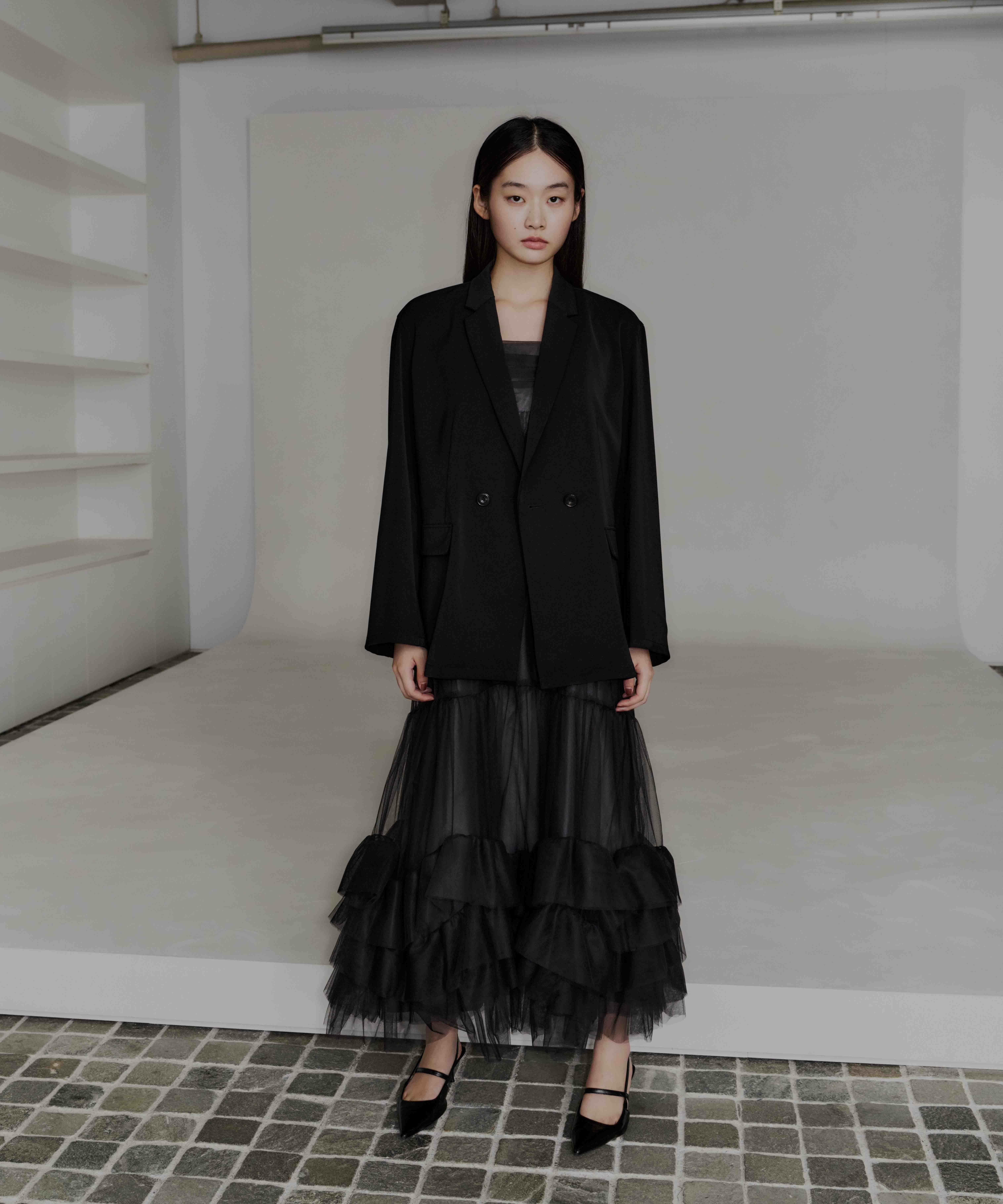 volume tulle jacket set dress | ANDRESD