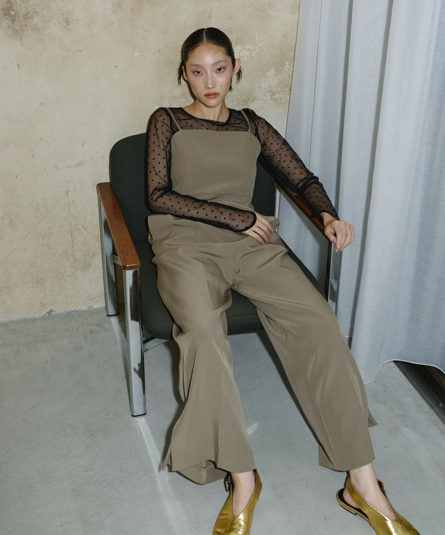 dot sheer tops | ANDRESD