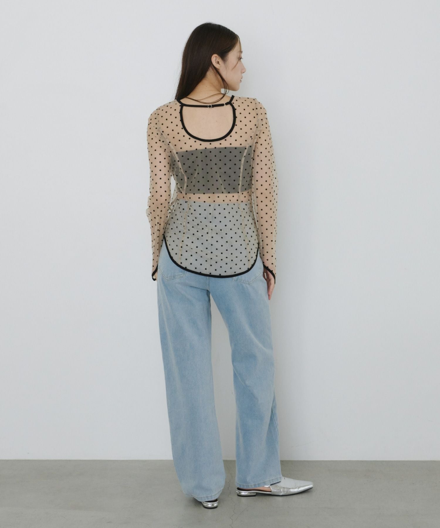 dot sheer tops | ANDRESD