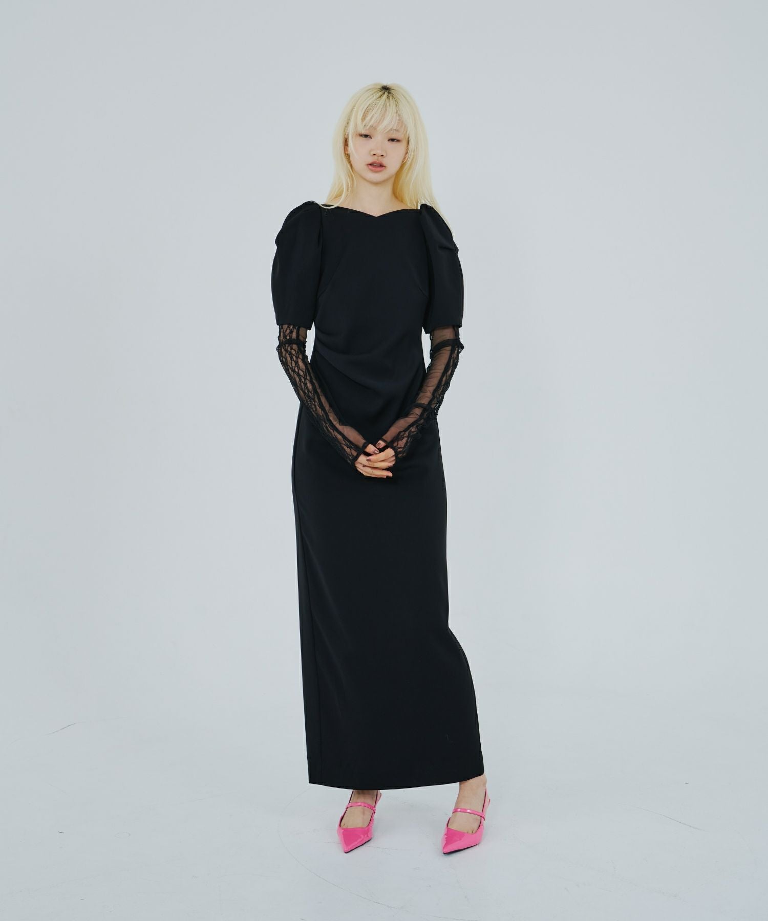 ⭐︎専用⭐︎ANDRESD / lace arm drape dress lace arm drape dress | ANDRESD