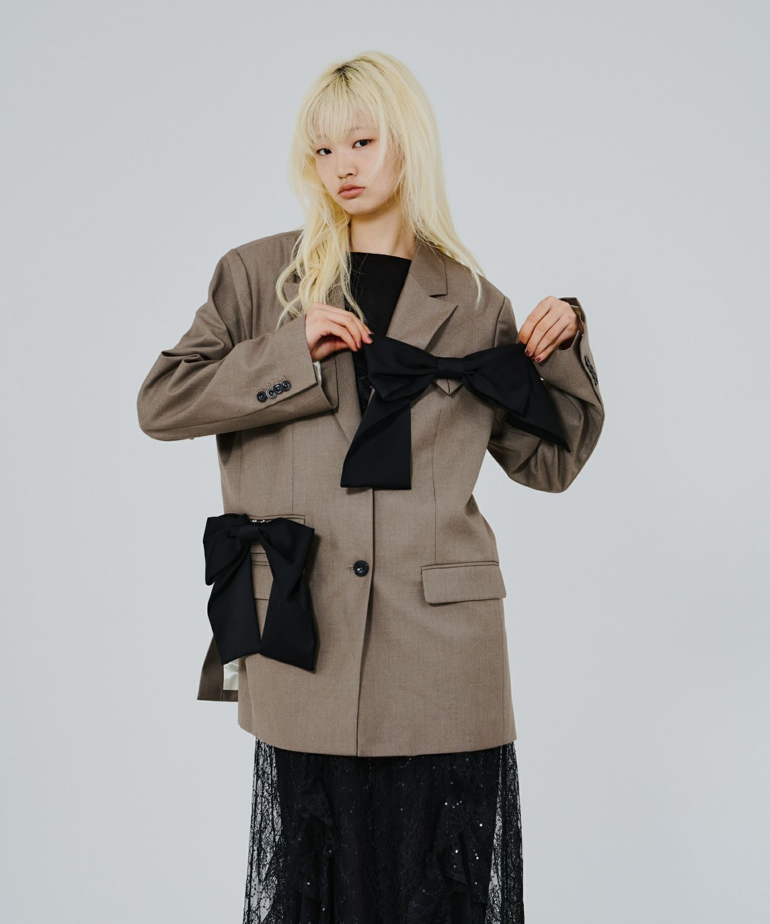 niana ANDRESD フォーリボンラバージャケット ベージュ M リボン for ribbon lover jacket | ANDRESD