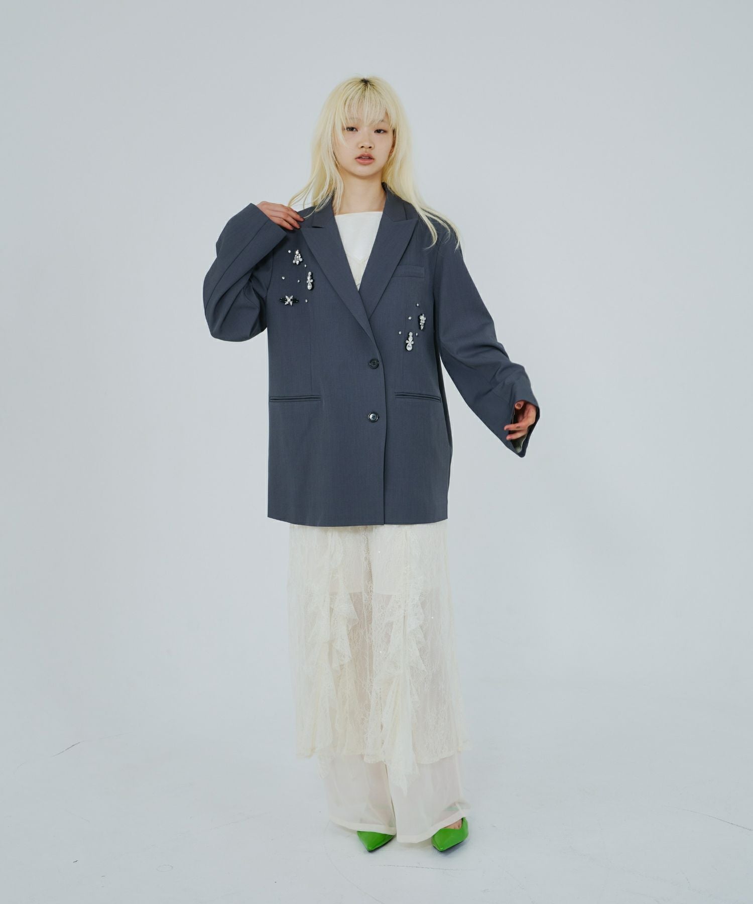 jewels shine boxy jacket | ANDRESD