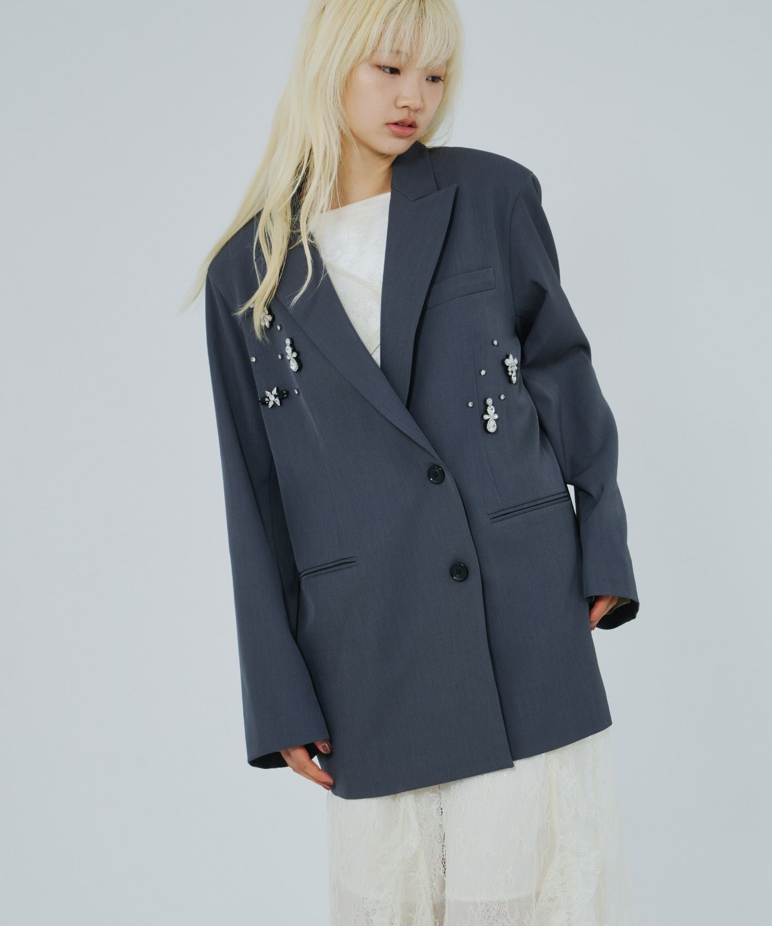 jewels shine boxy jacket | ANDRESD