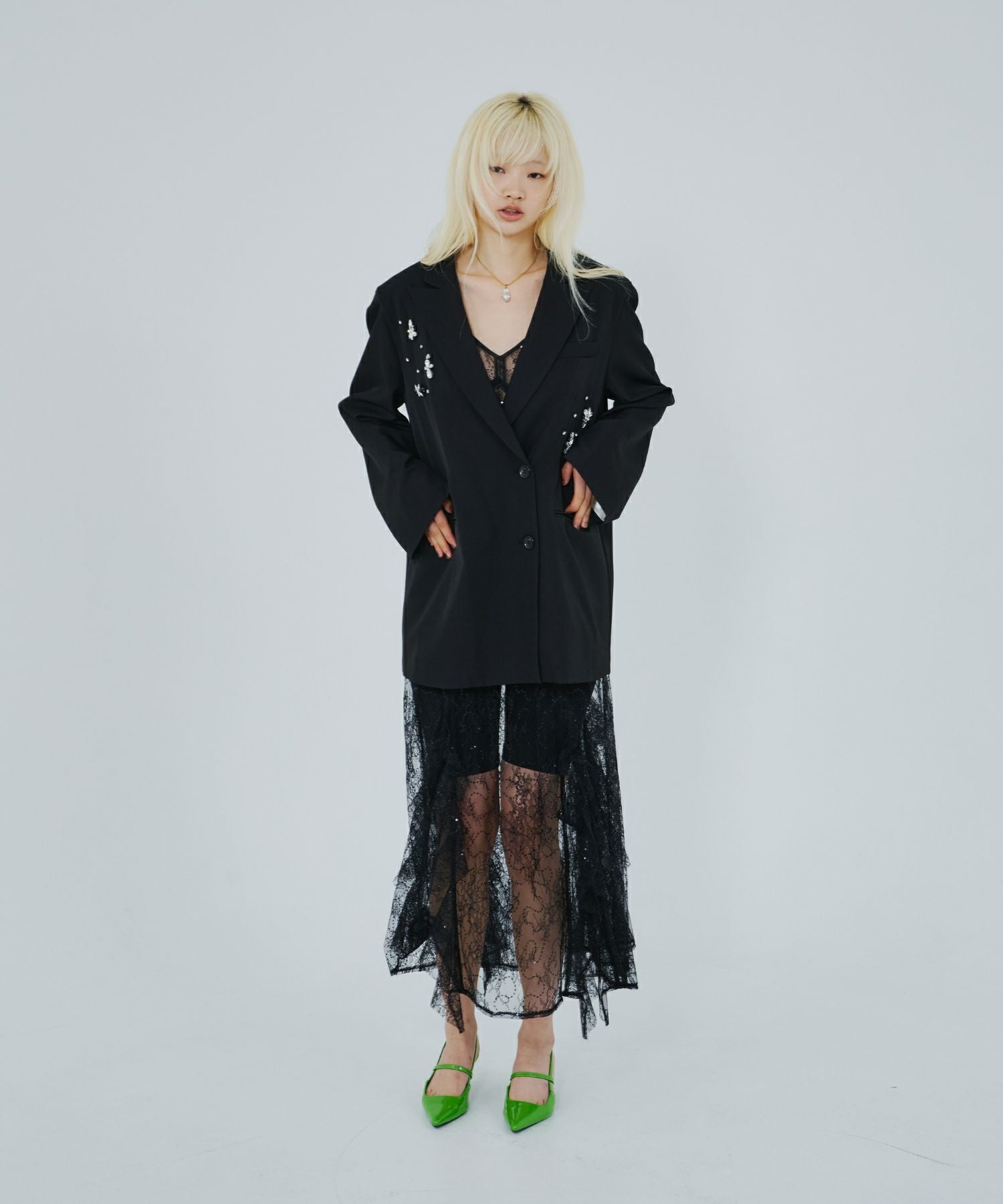 jewels shine boxy jacket | ANDRESD