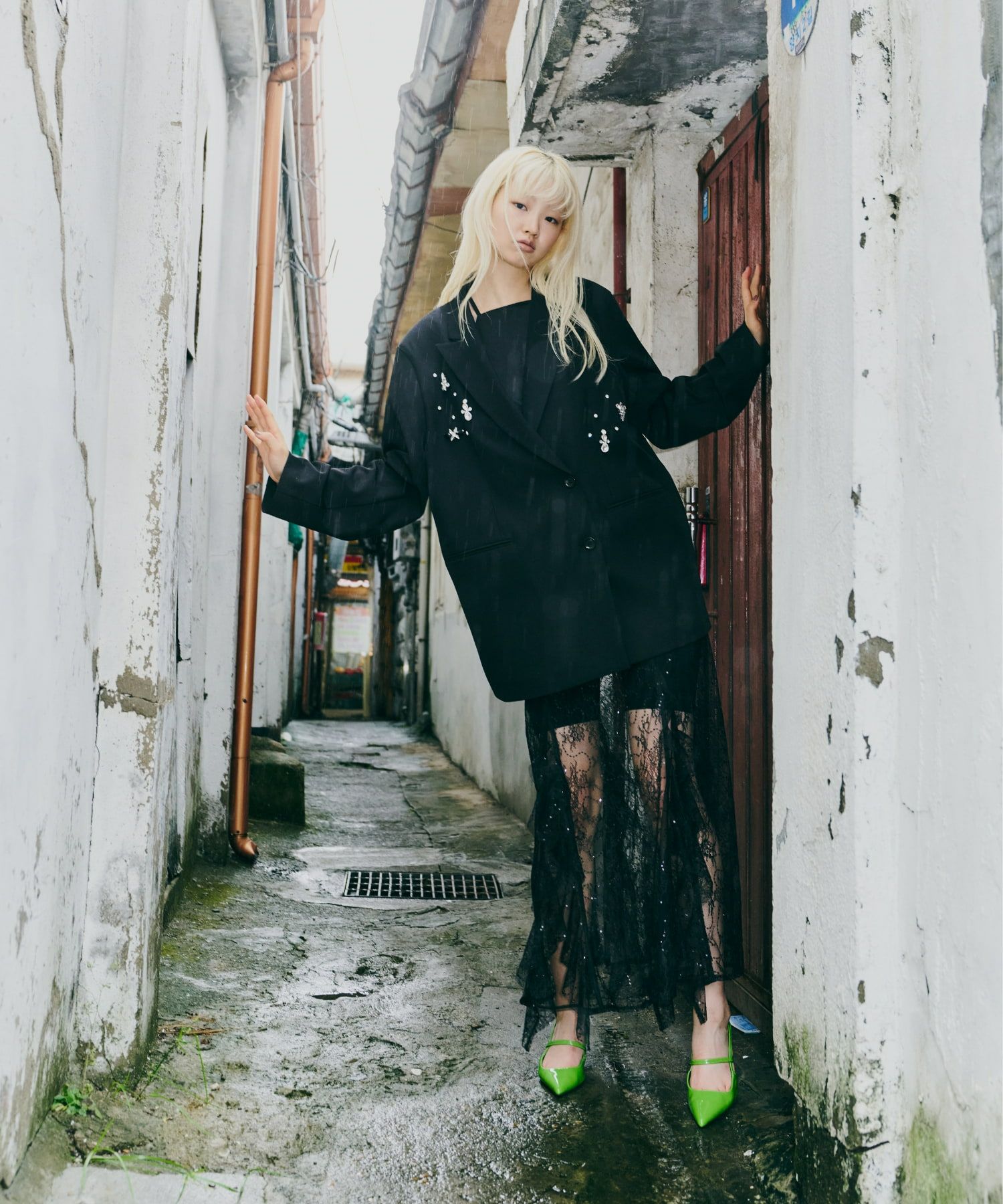 ANDRESD】jewels shine boxy jacket オケージョン jewels shine boxy jacket | ANDRESD