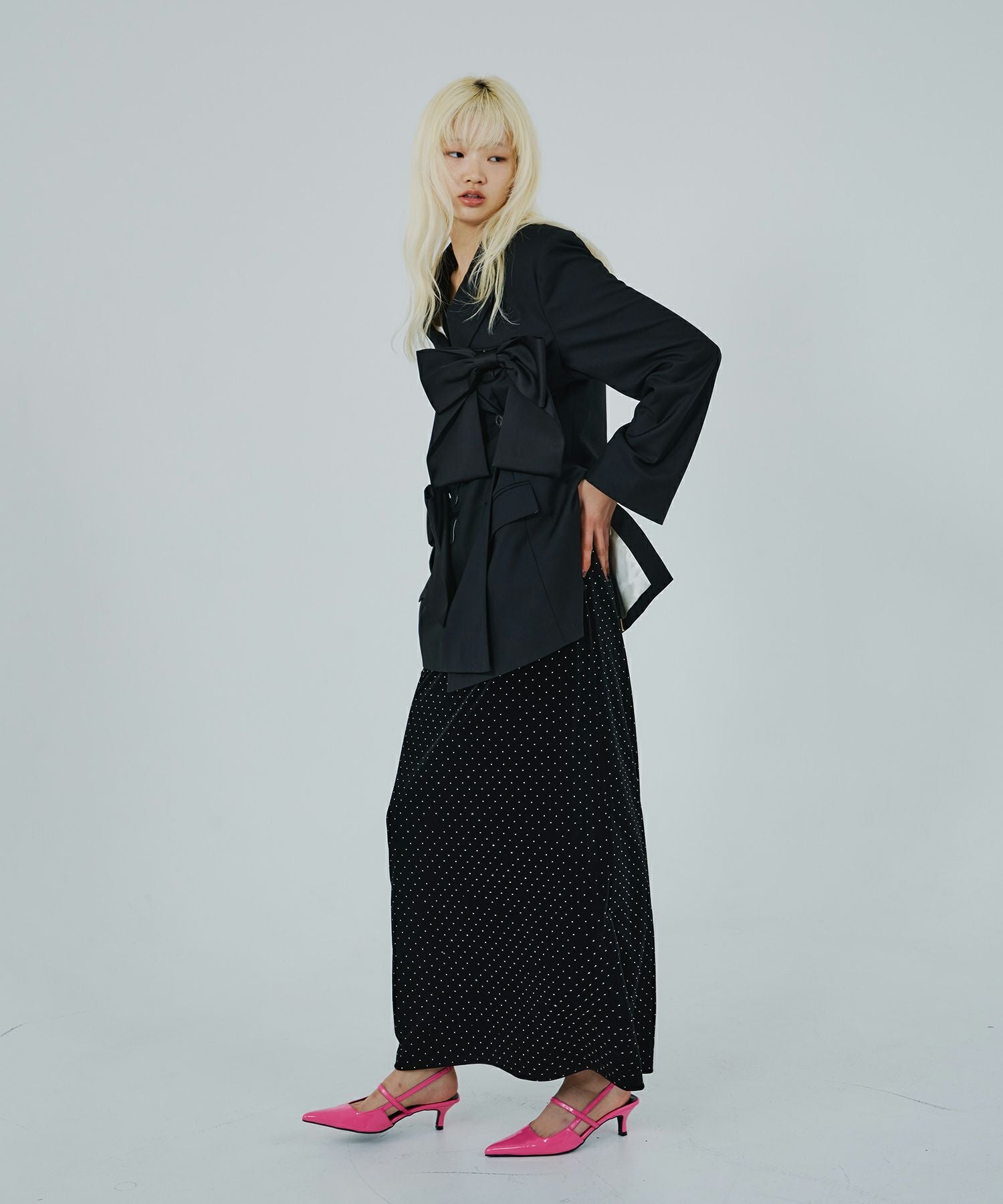 curved square velour dress | ANDRESD