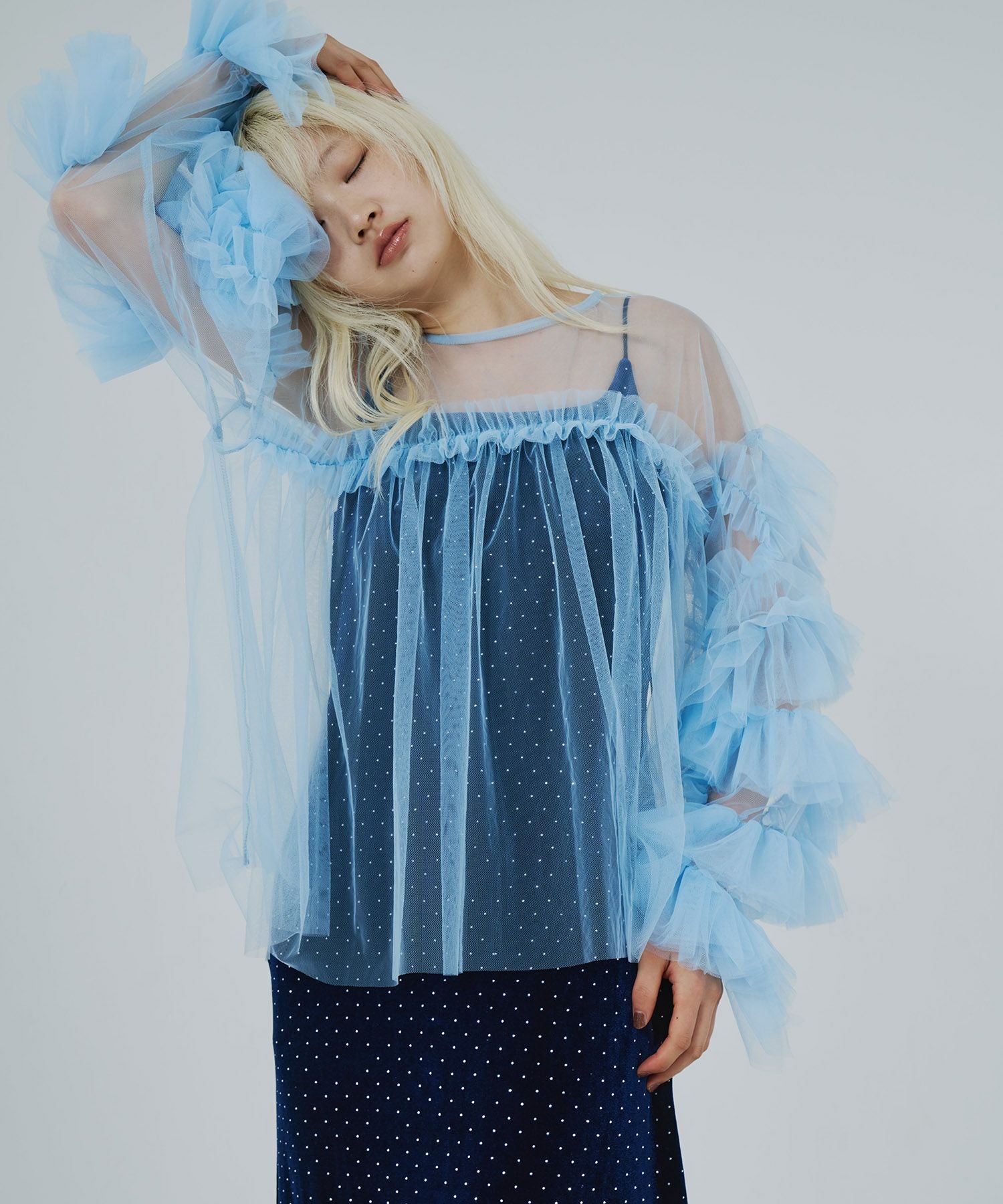 curved square velour dress | ANDRESD