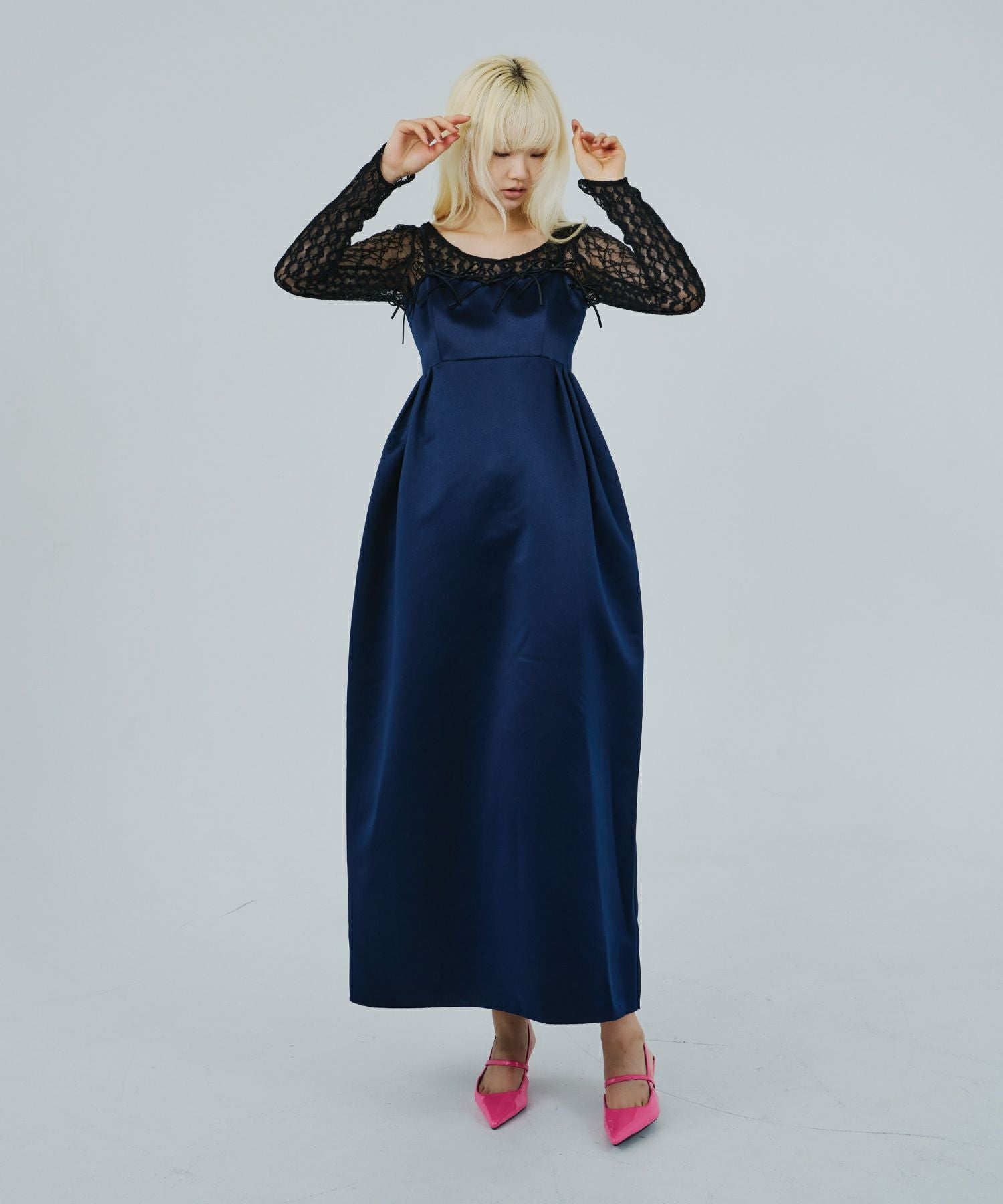 ribbons puffy volume dress | ANDRESD