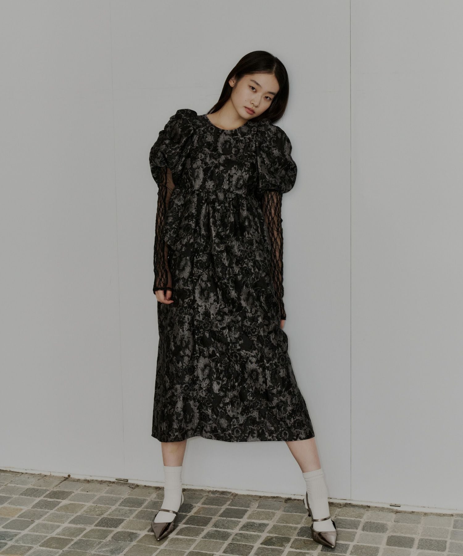 ⭐︎専用⭐︎ANDRESD / lace arm drape dress lace arm drape dress | ANDRESD