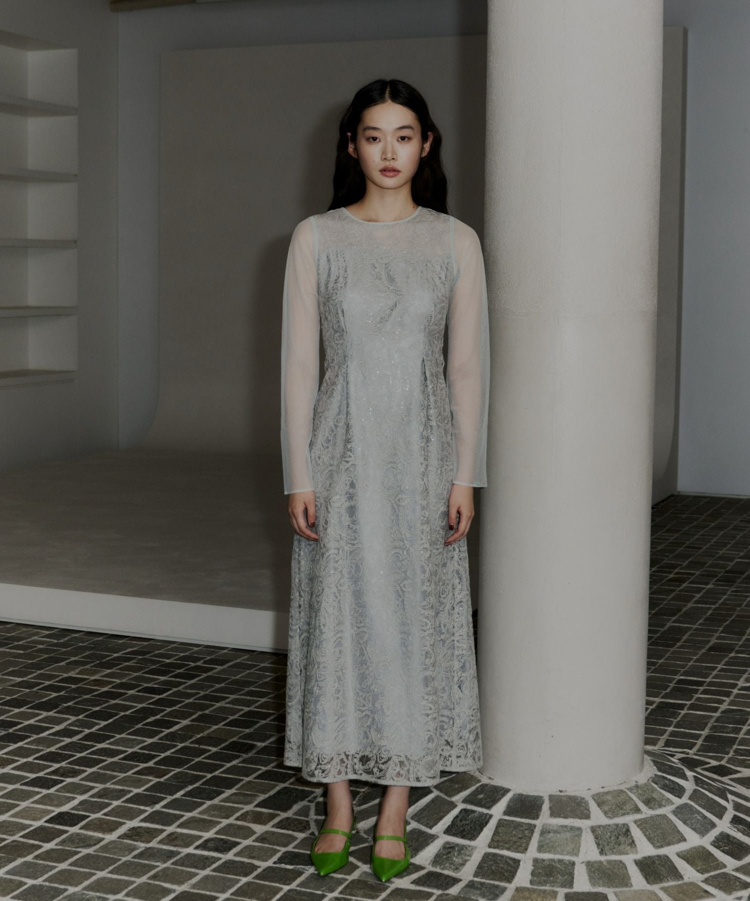 スーツ・フォーマル・ドレス ANDRESD/leaf embroidery back designdress leaf embroidery back design dress | ANDRESD