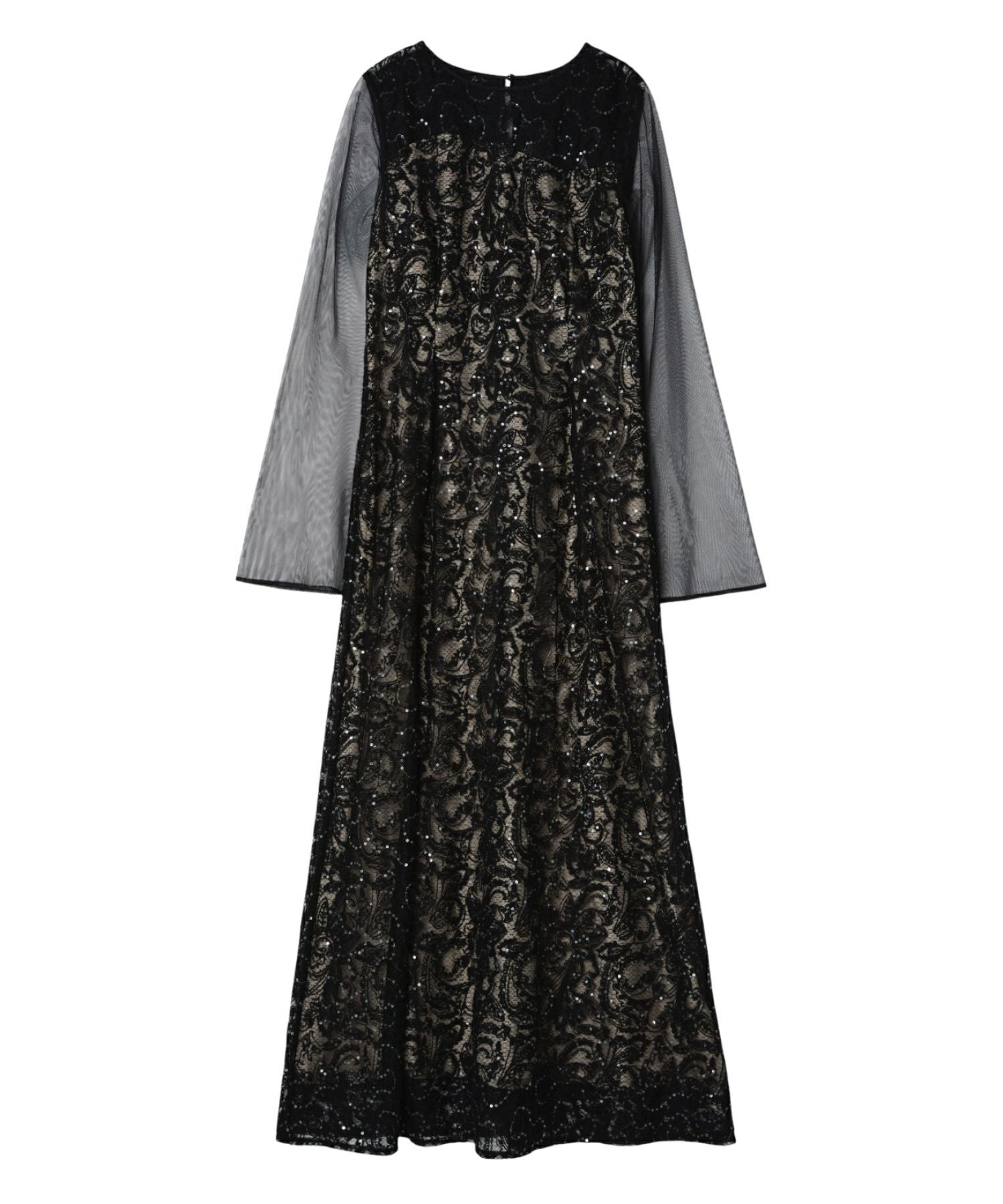 leaf embroidery back design dress | ANDRESD