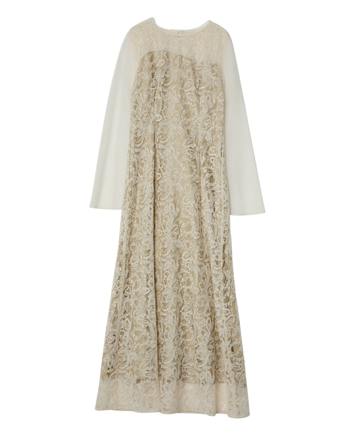 leaf embroidery back design dress | ANDRESD