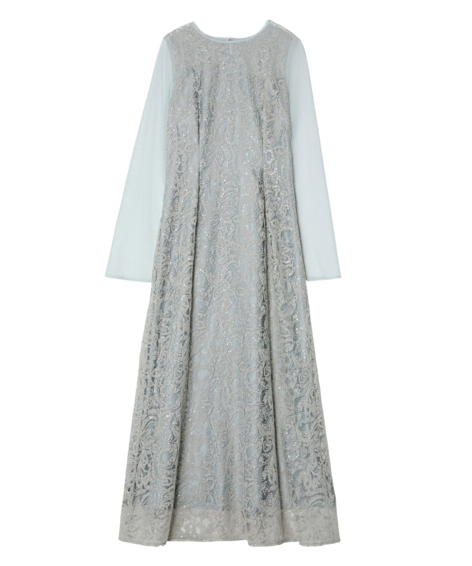 leaf embroidery back design dress | ANDRESD