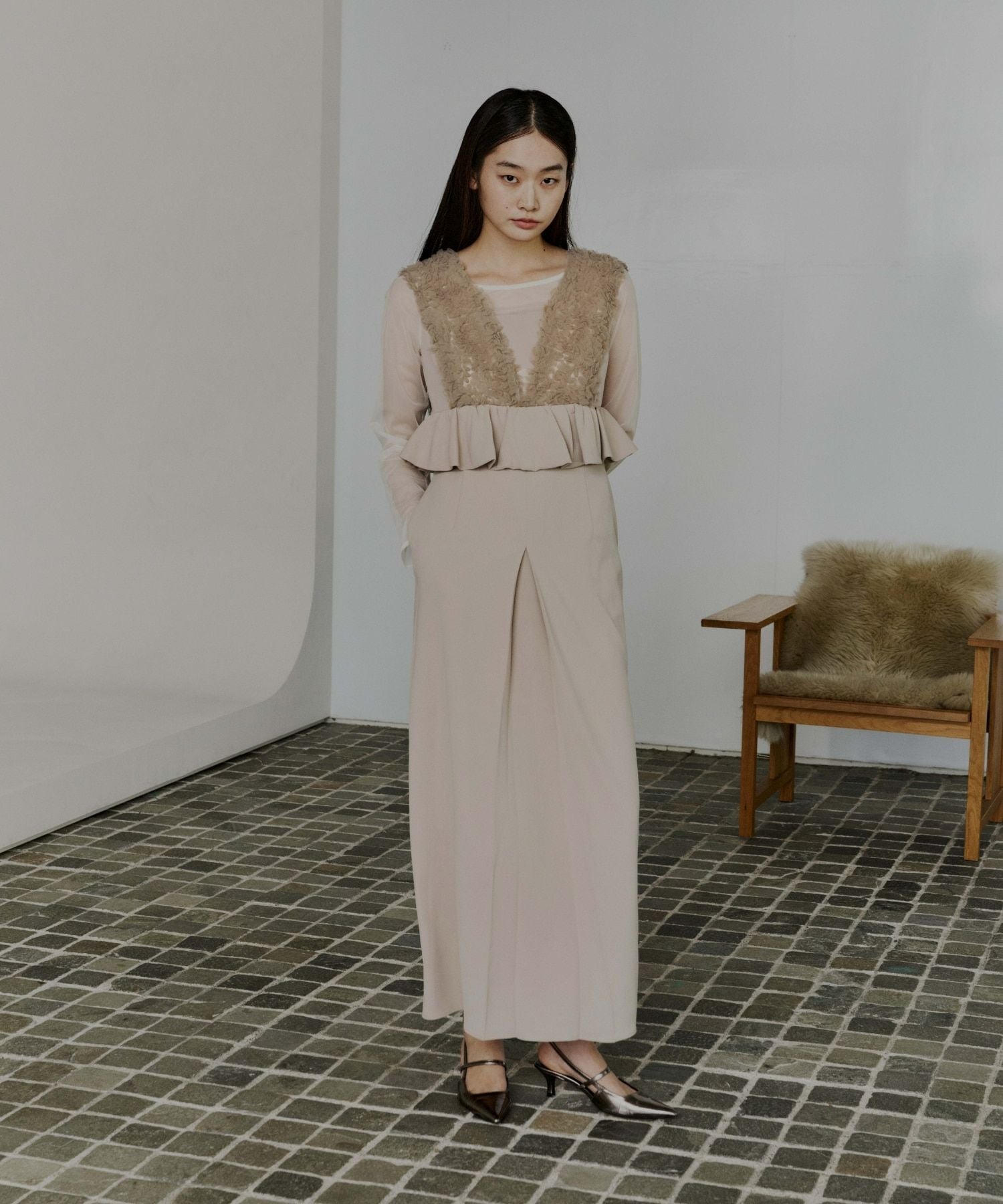 volume tulle peplum dress | ANDRESD