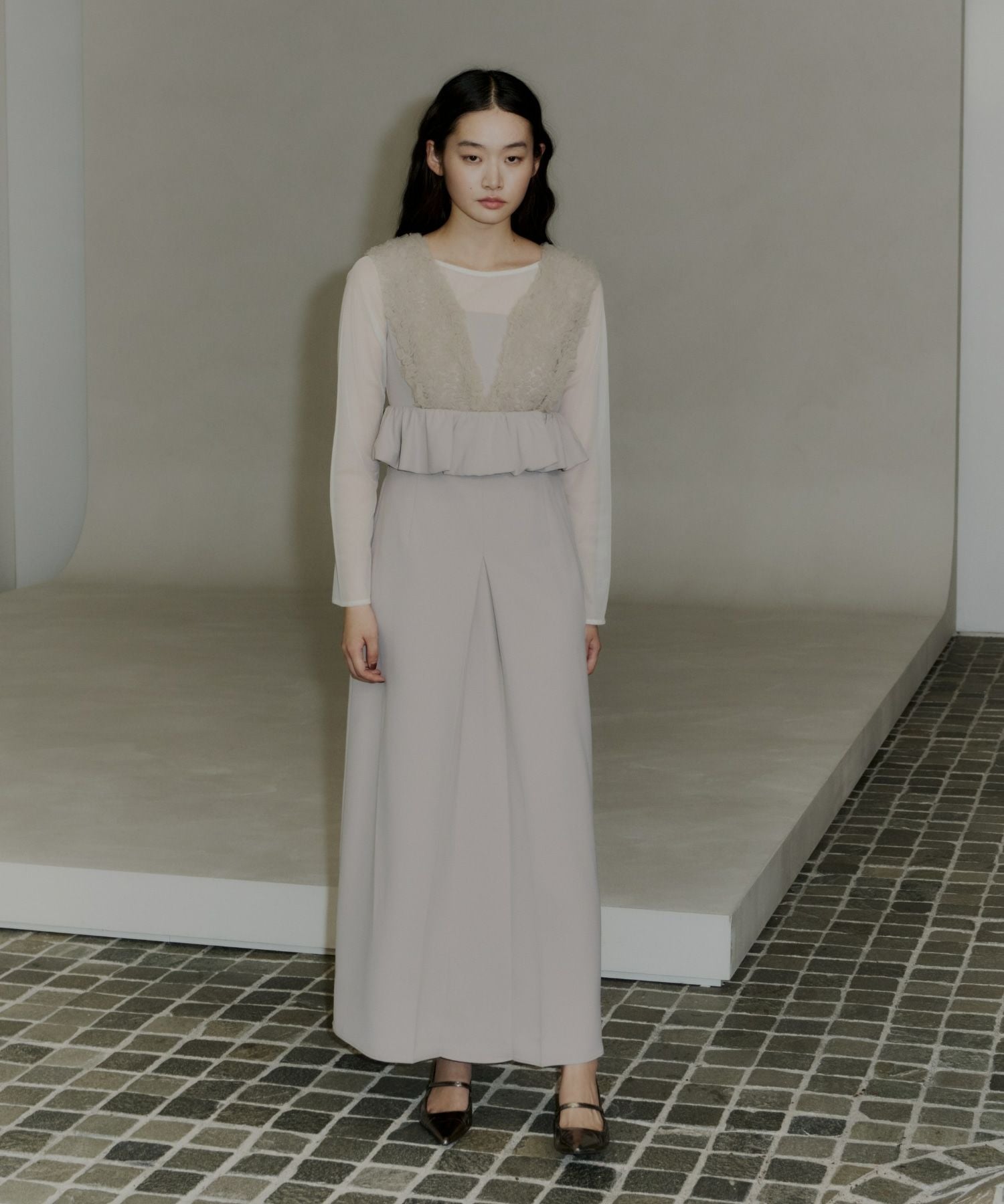 volume tulle peplum dress | ANDRESD