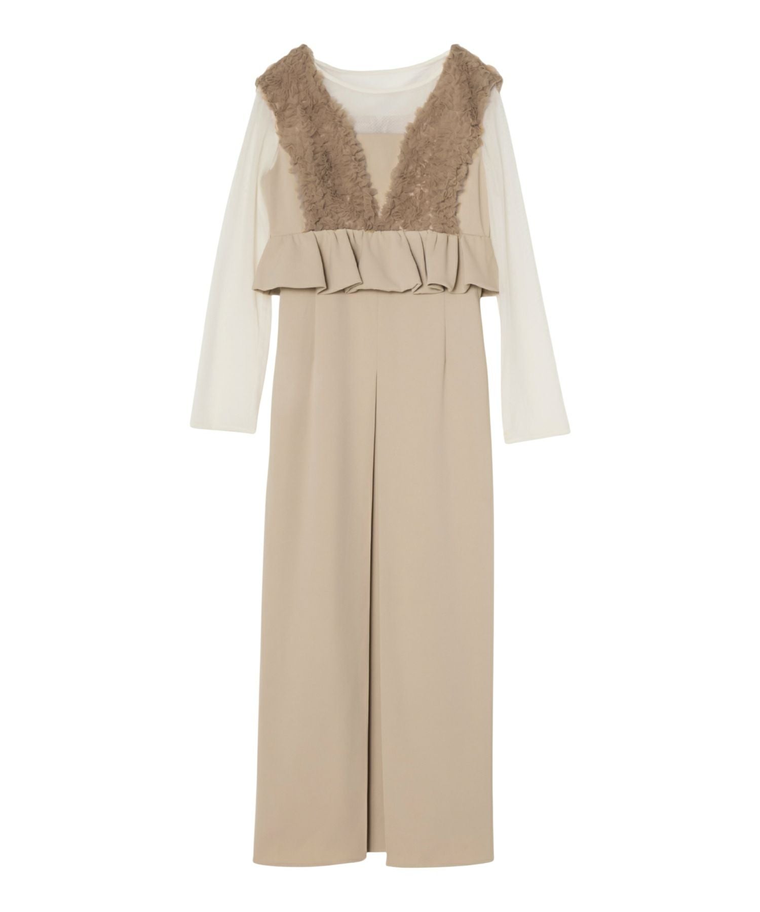 volume tulle peplum dress | ANDRESD