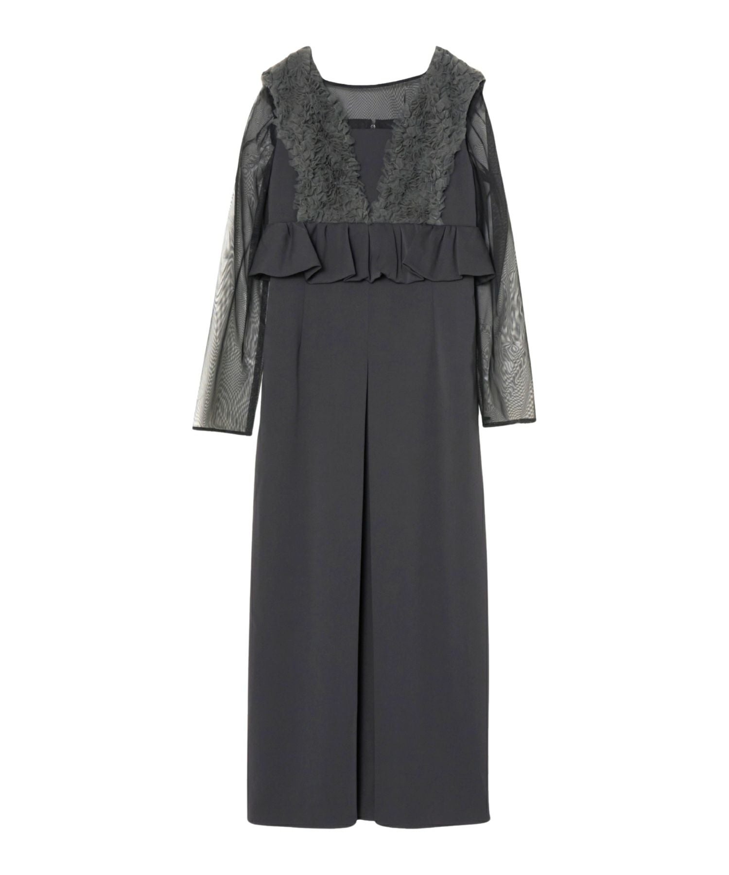 volume tulle peplum dress | ANDRESD