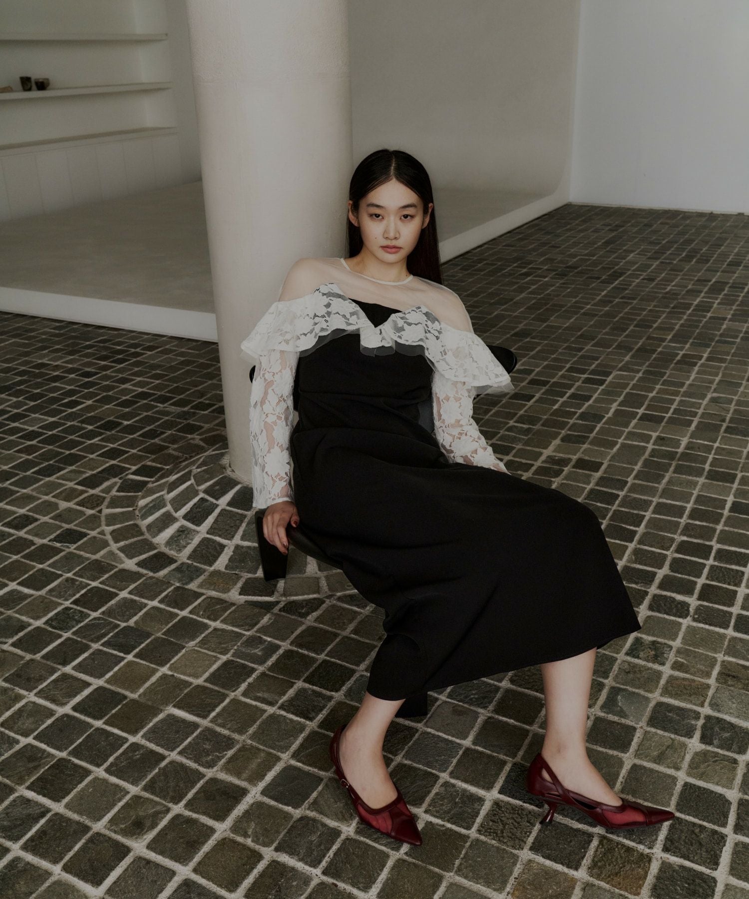 lace raffle dress | ANDRESD