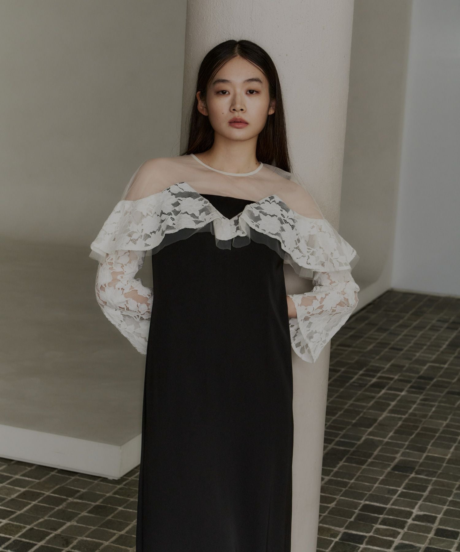 Andresd lace raffle dress ブラック lace raffle dress | ANDRESD