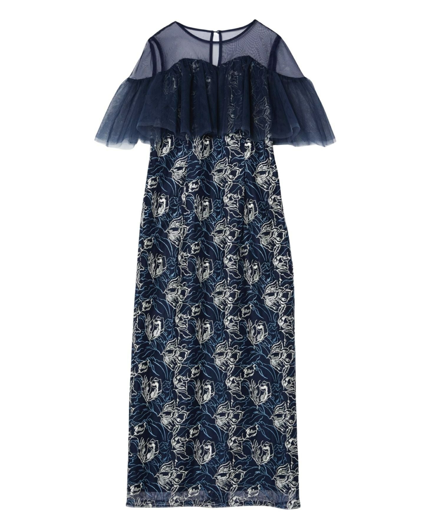 tulle frills embroidery dress | ANDRESD