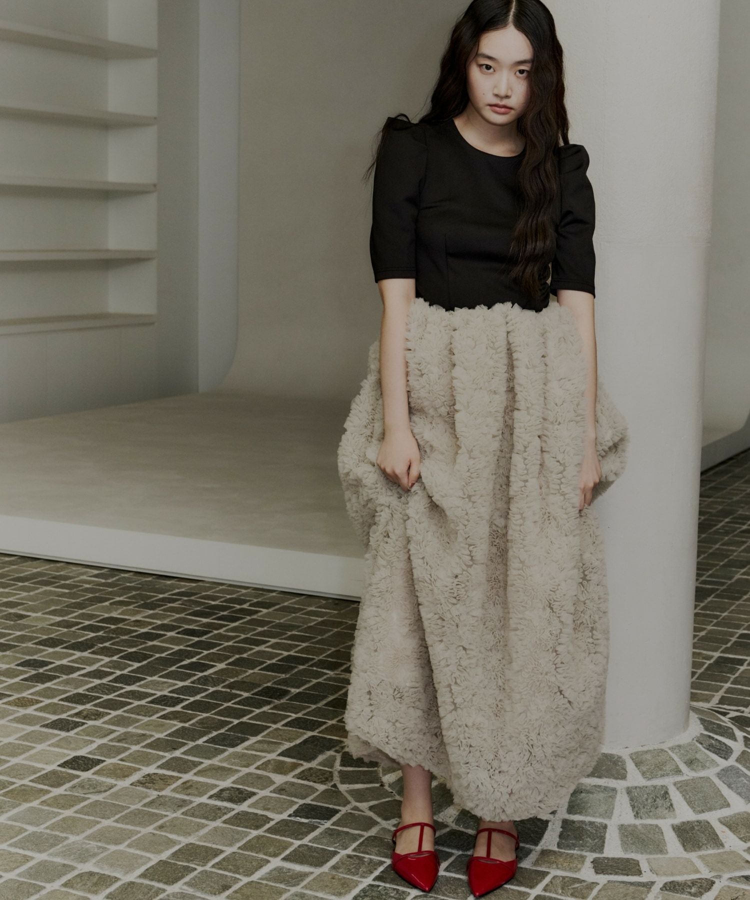 mocomoco set up half sleeve dress | ANDRESD