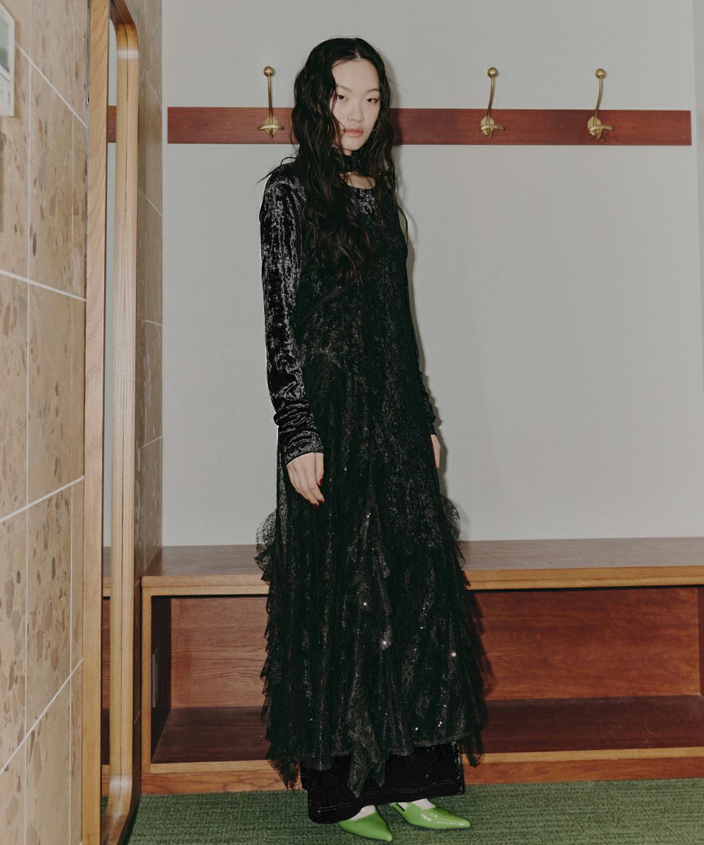 sparkle lace velour dress | ANDRESD