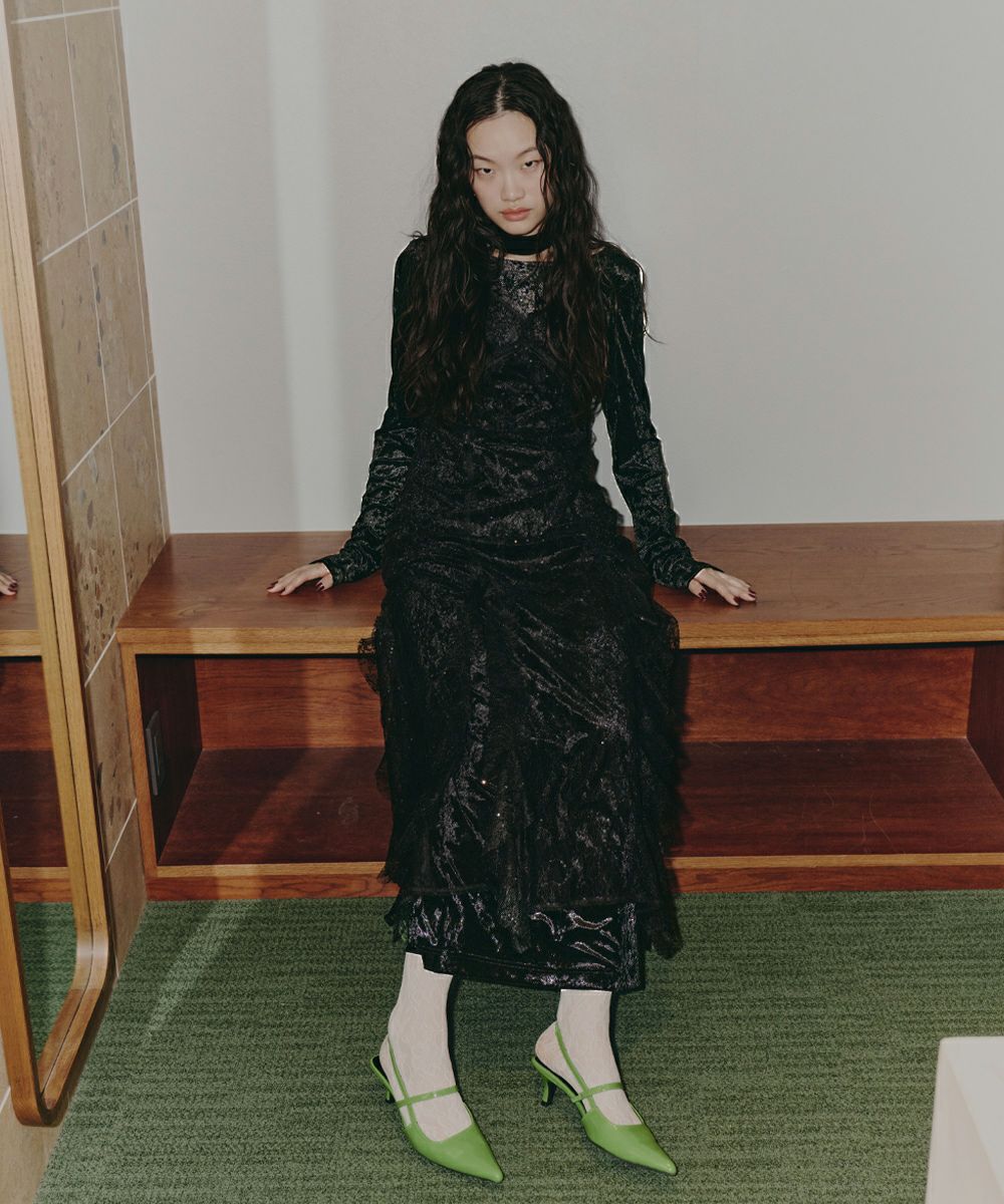 sparkle lace velour dress | ANDRESD