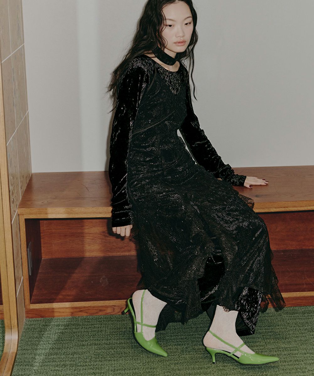 sparkle lace velour dress | ANDRESD