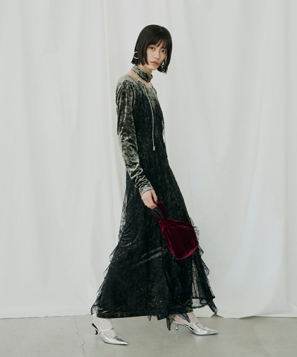 sparkle lace velour dress | ANDRESD