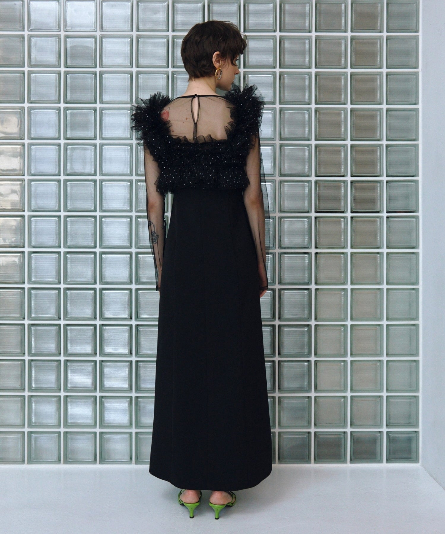 volume ruffle layer dress | ANDRESD