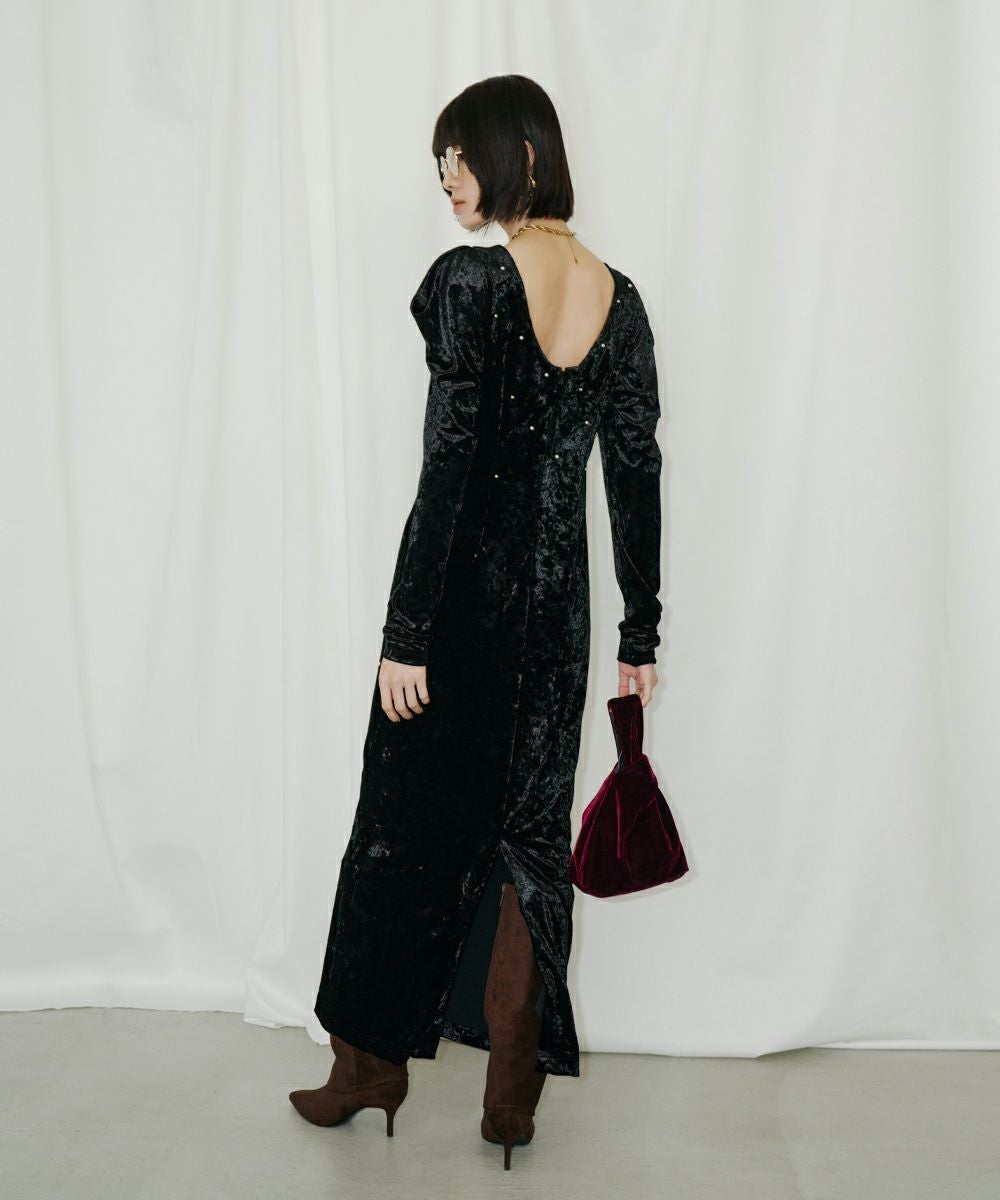 pearl glow velour dress | ANDRESD