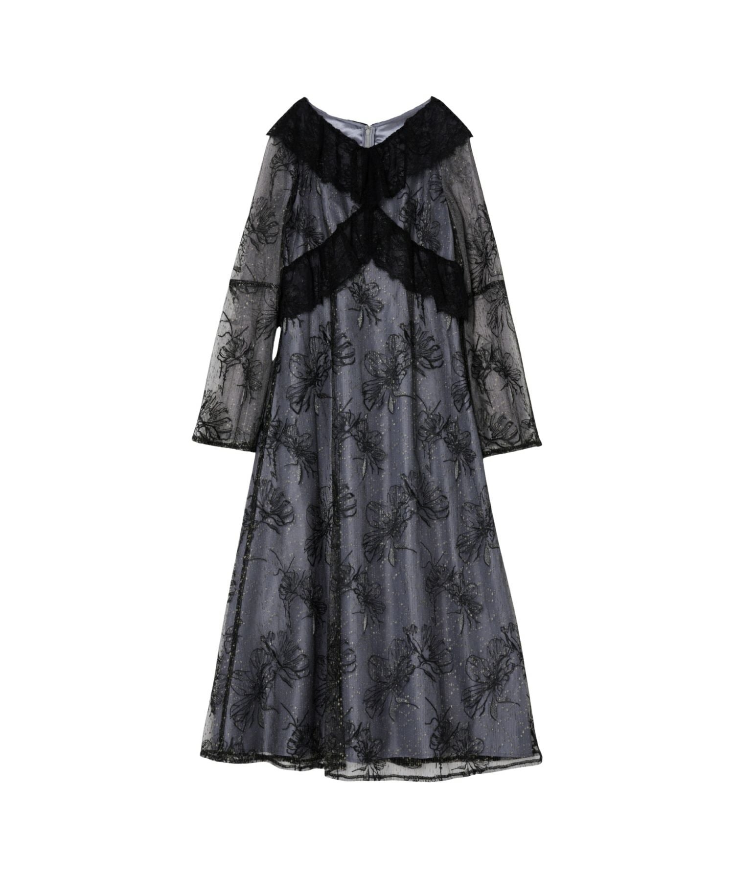 cross lace flower dress | ANDRESD