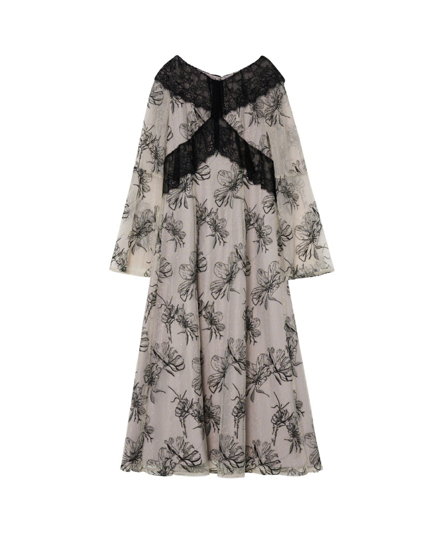 cross lace flower dress | ANDRESD