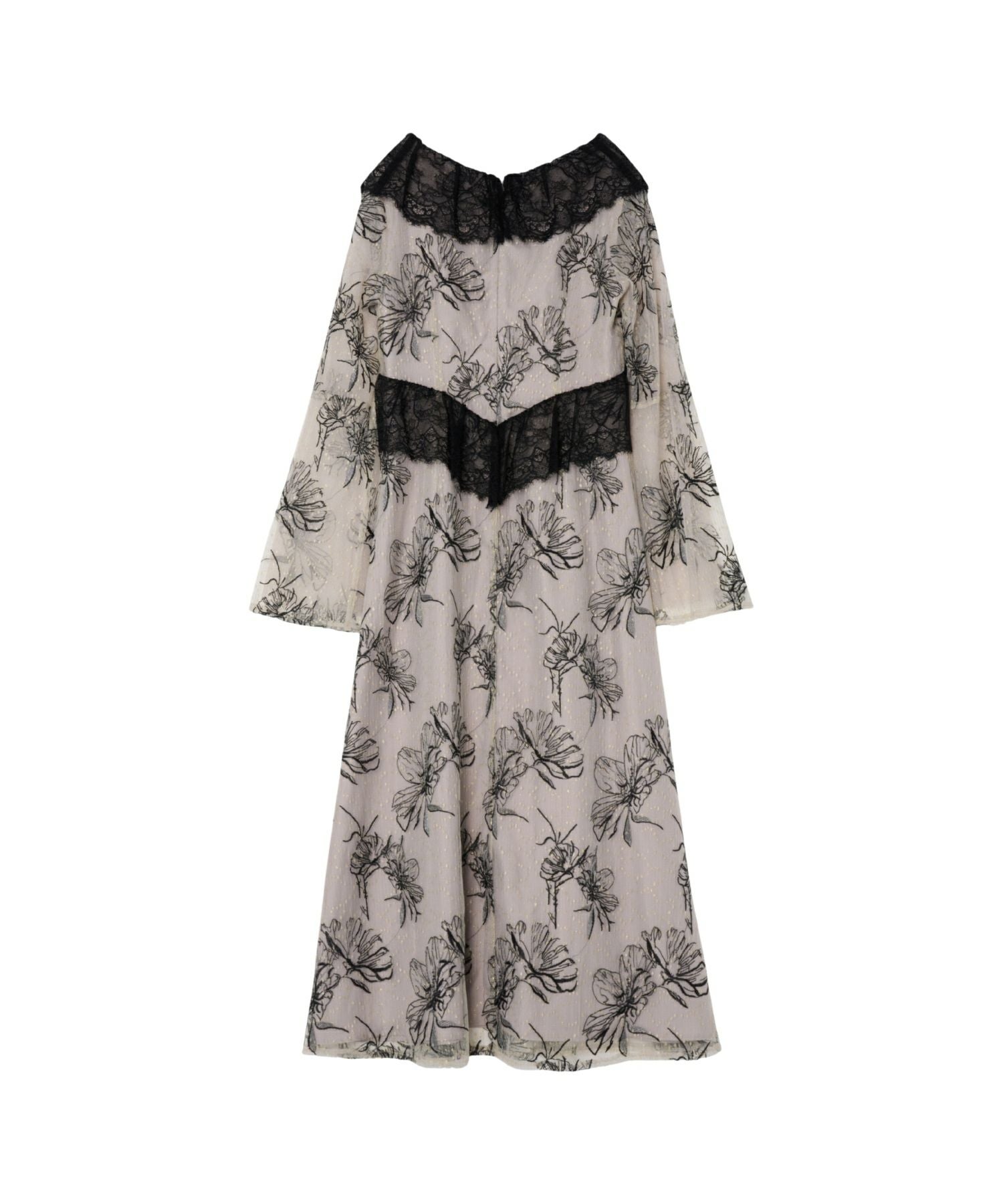 cross lace flower dress | ANDRESD