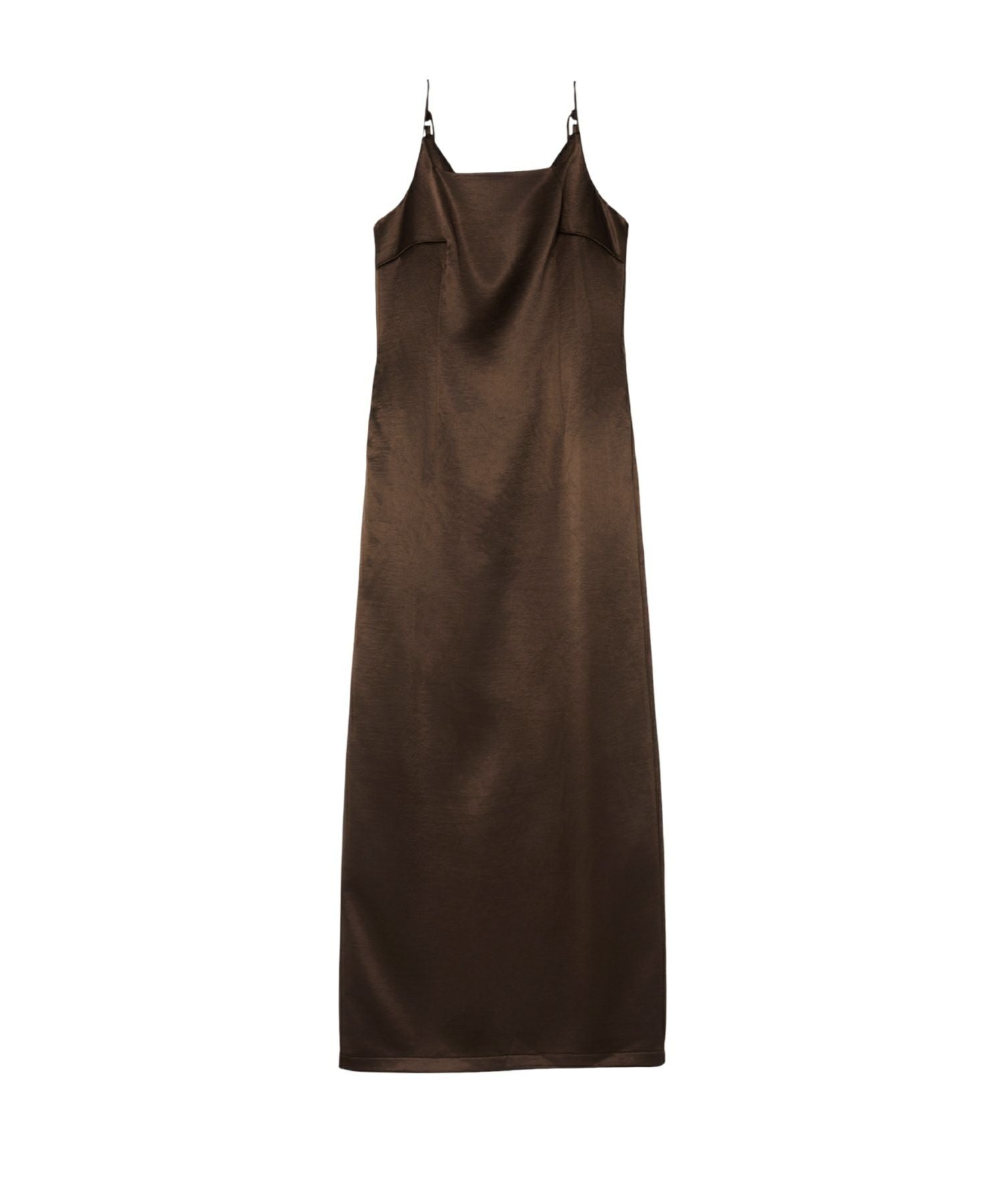 glossy satin back ribbon dress | ANDRESD