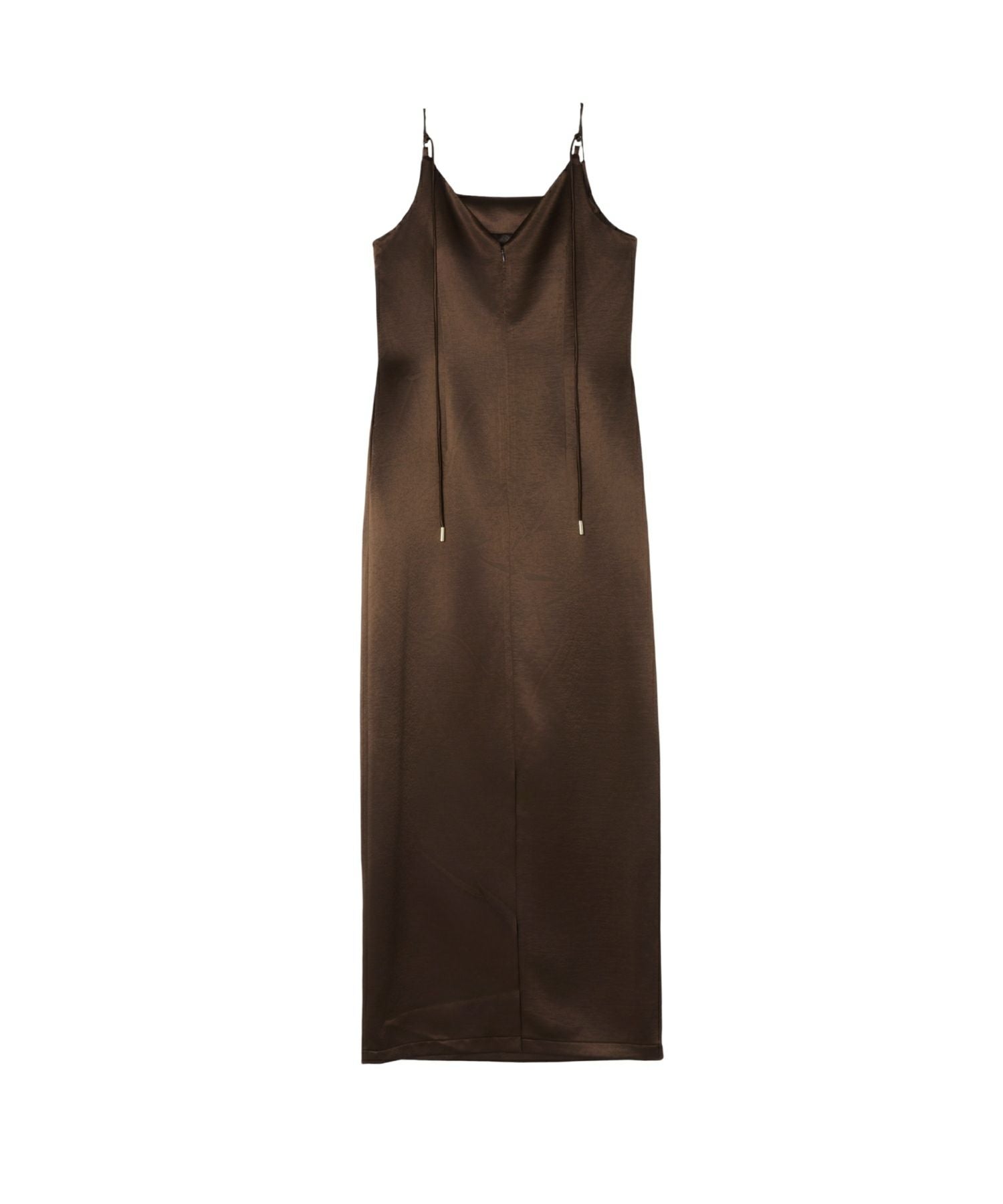 glossy satin back ribbon dress | ANDRESD