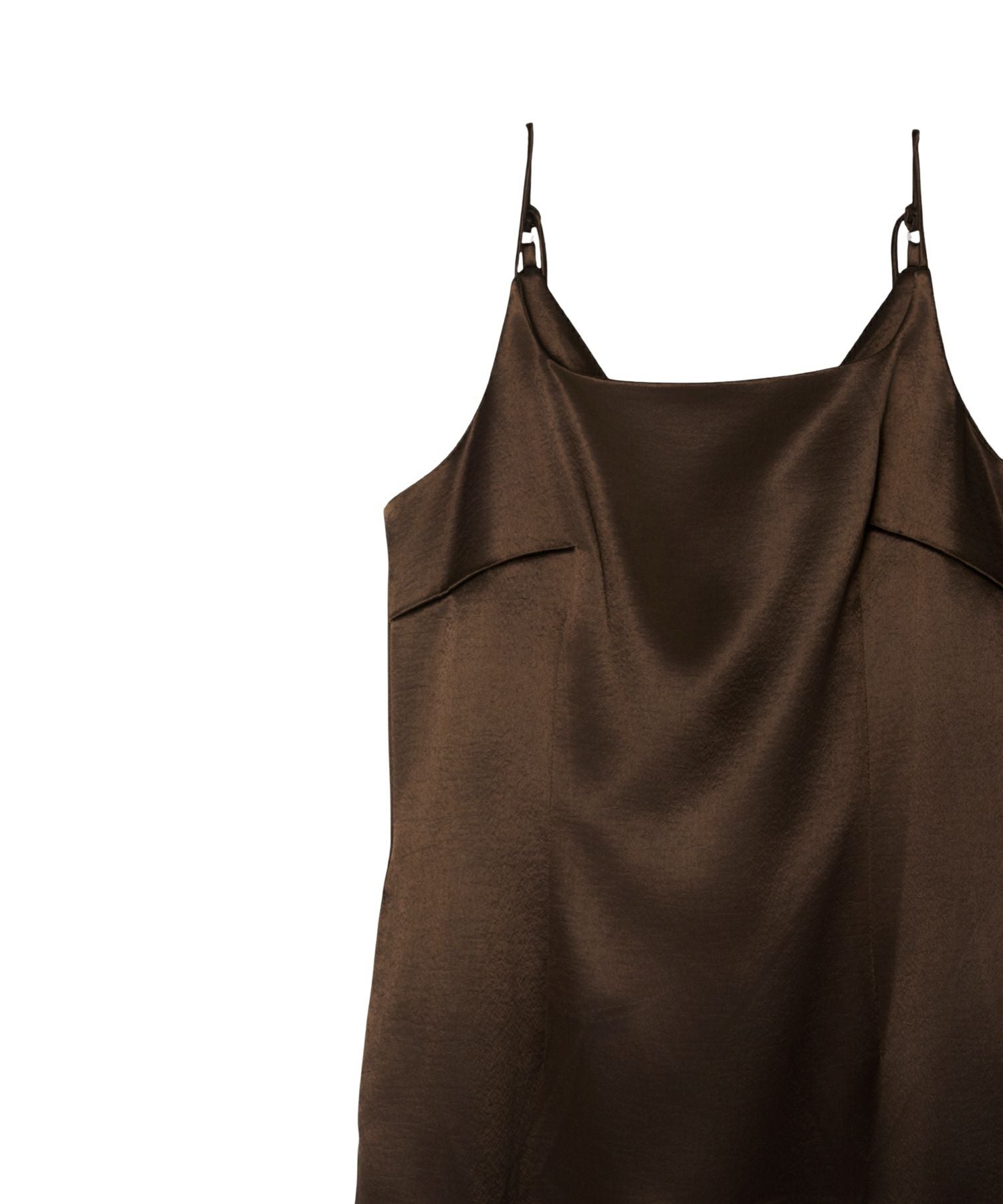 glossy satin back ribbon dress | ANDRESD