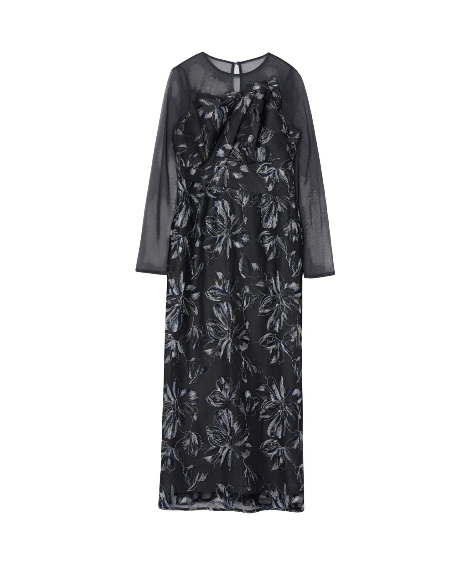 pleated front flower dress | ANDRESD