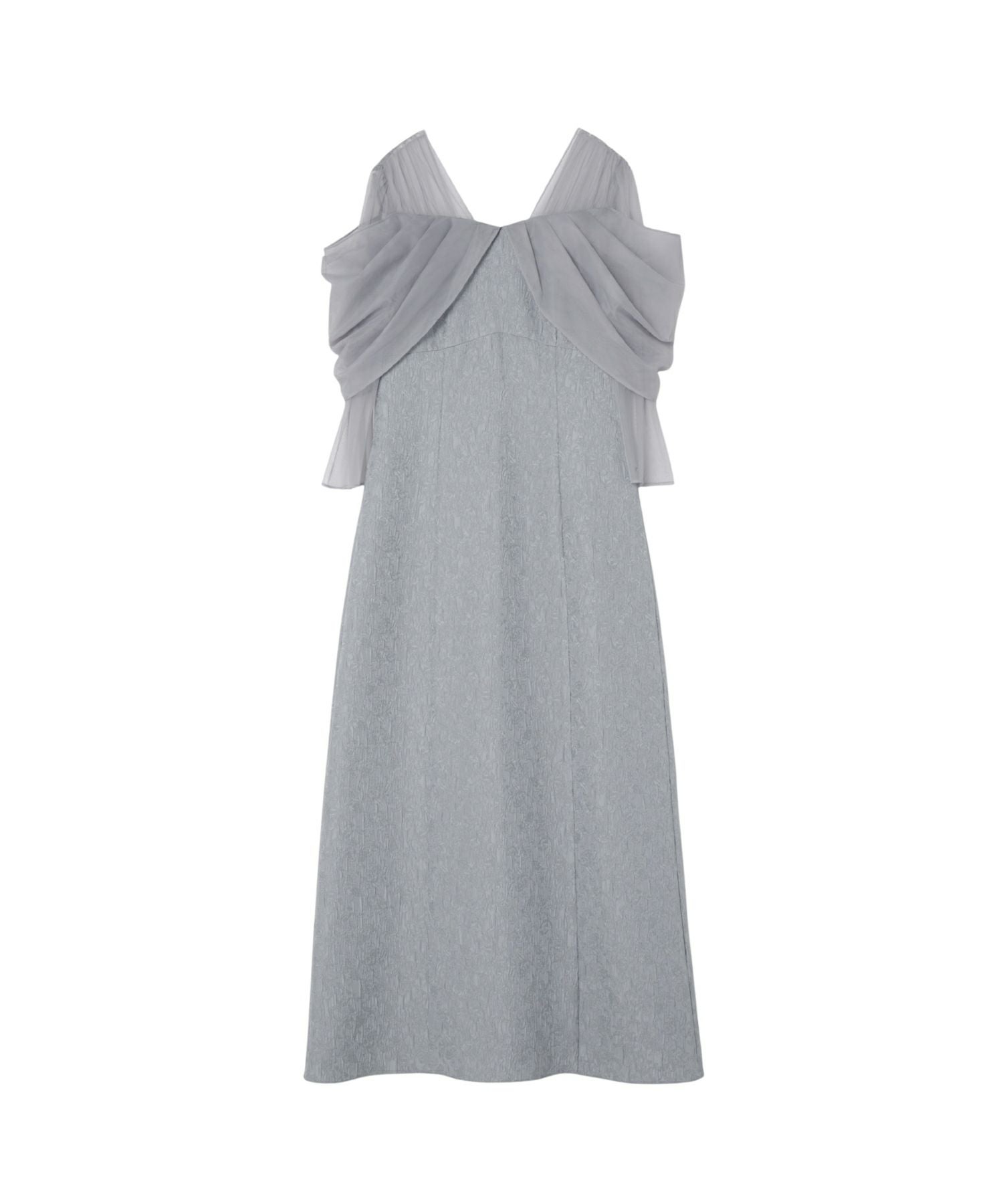 tulle drape jacquard dress | ANDRESD